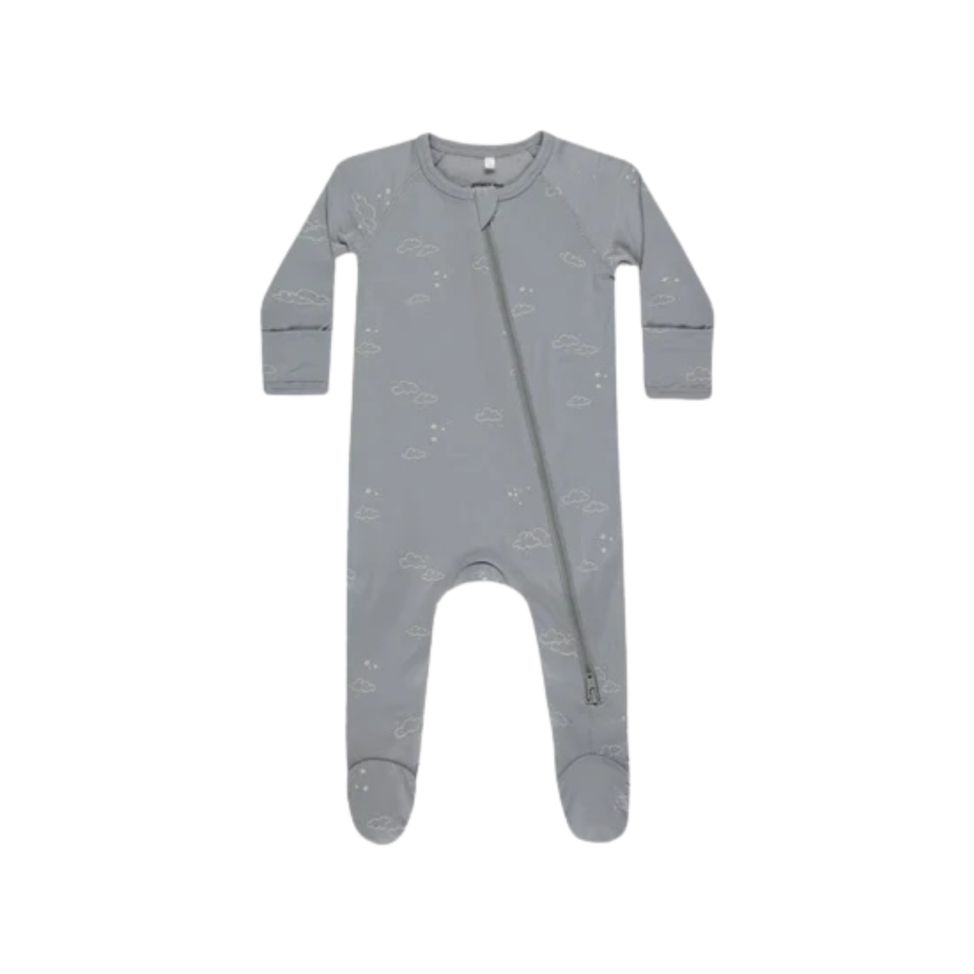 QUINCY MAE Chaussons en bambou avec fermeture éclair - Nuages