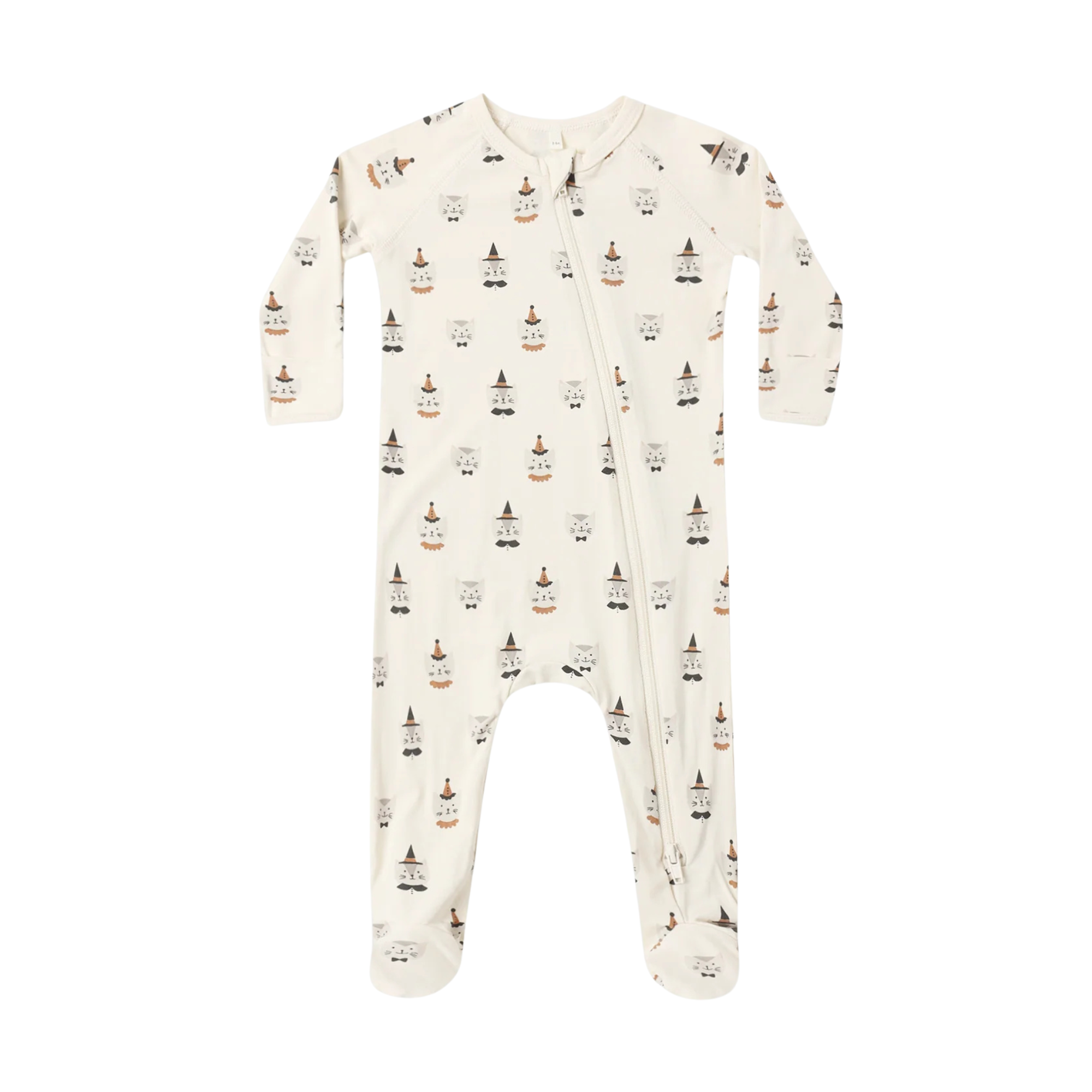 QUINCY MAE Bamboo Zip Footie - Costume Kittens