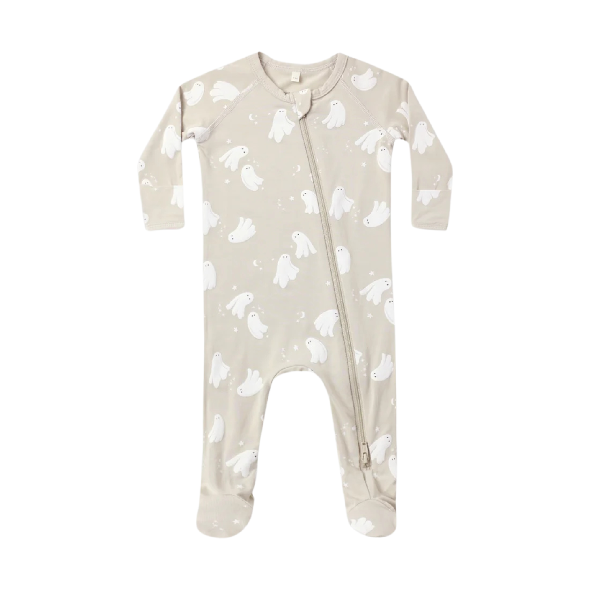 QUINCY MAE Bamboo Zip Footie - Dancing Ghosts