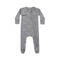 QUINCY MAE Bamboo Zip Footie - Flock