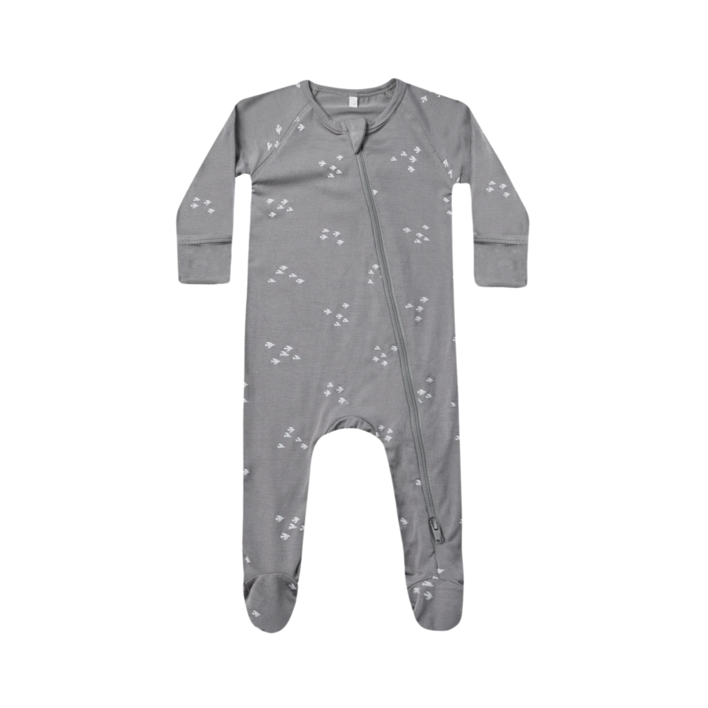QUINCY MAE Bamboo Zip Footie - Flock
