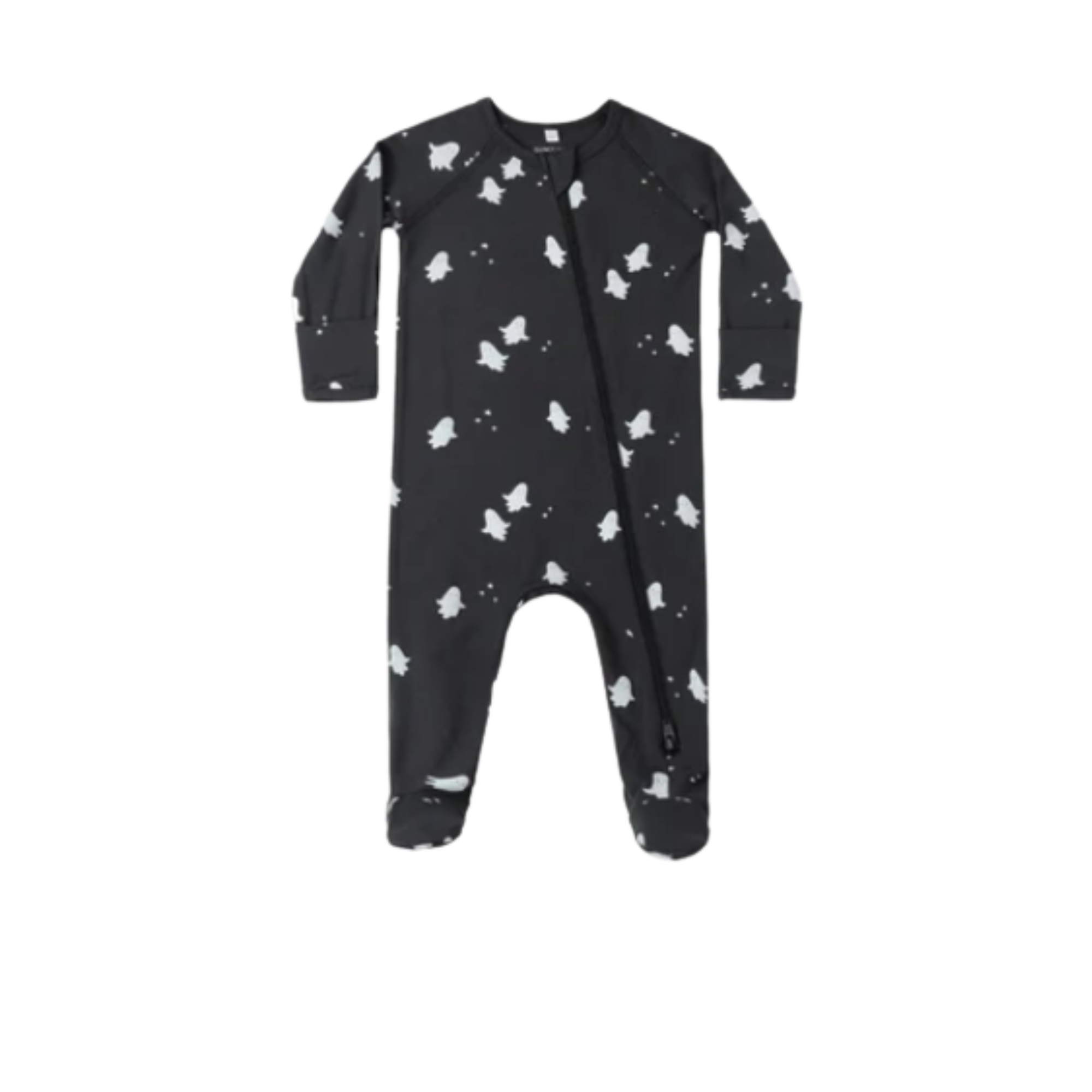 QUINCY MAE Chaussons en bambou avec fermeture éclair - Fantômes