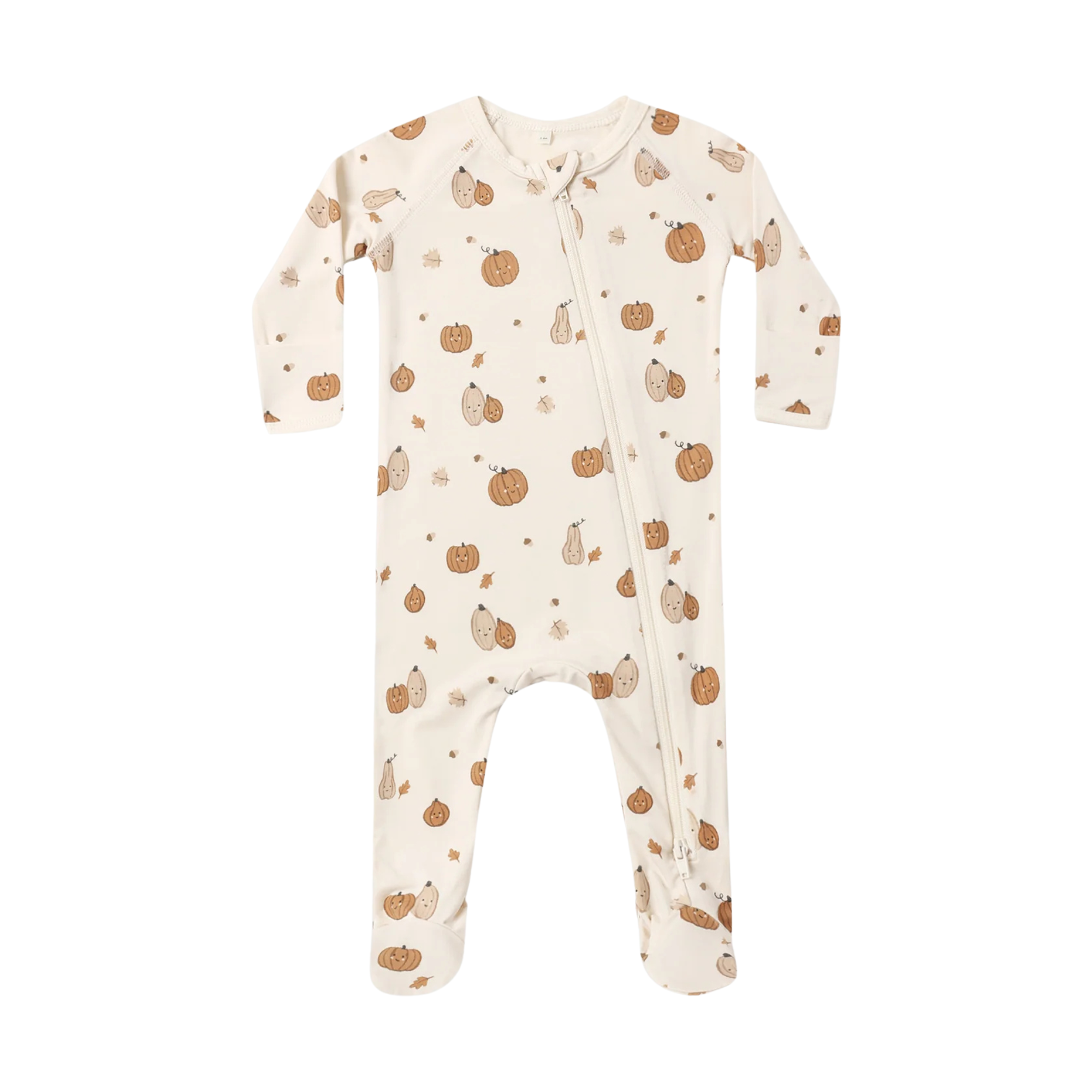 QUINCY MAE Bamboo Zip Footie - Harvest Friends