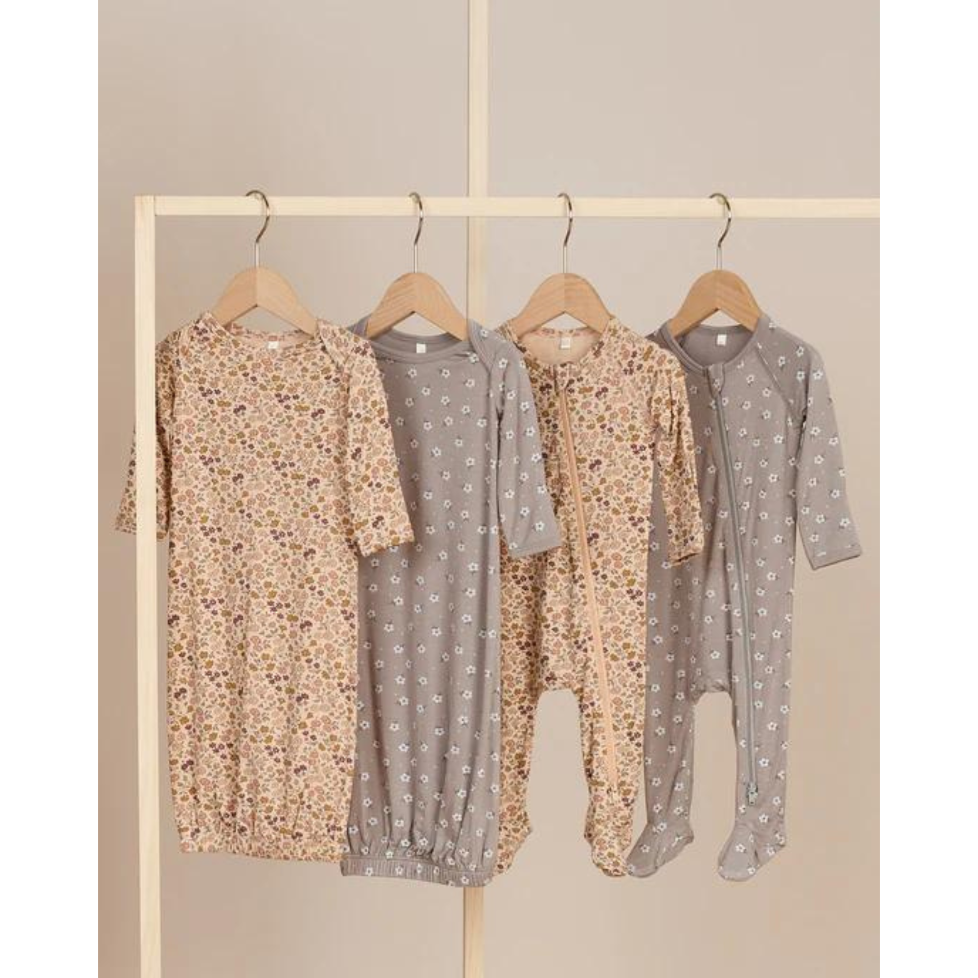 QUINCY MAE Chaussons en bambou avec fermeture éclair - Posy