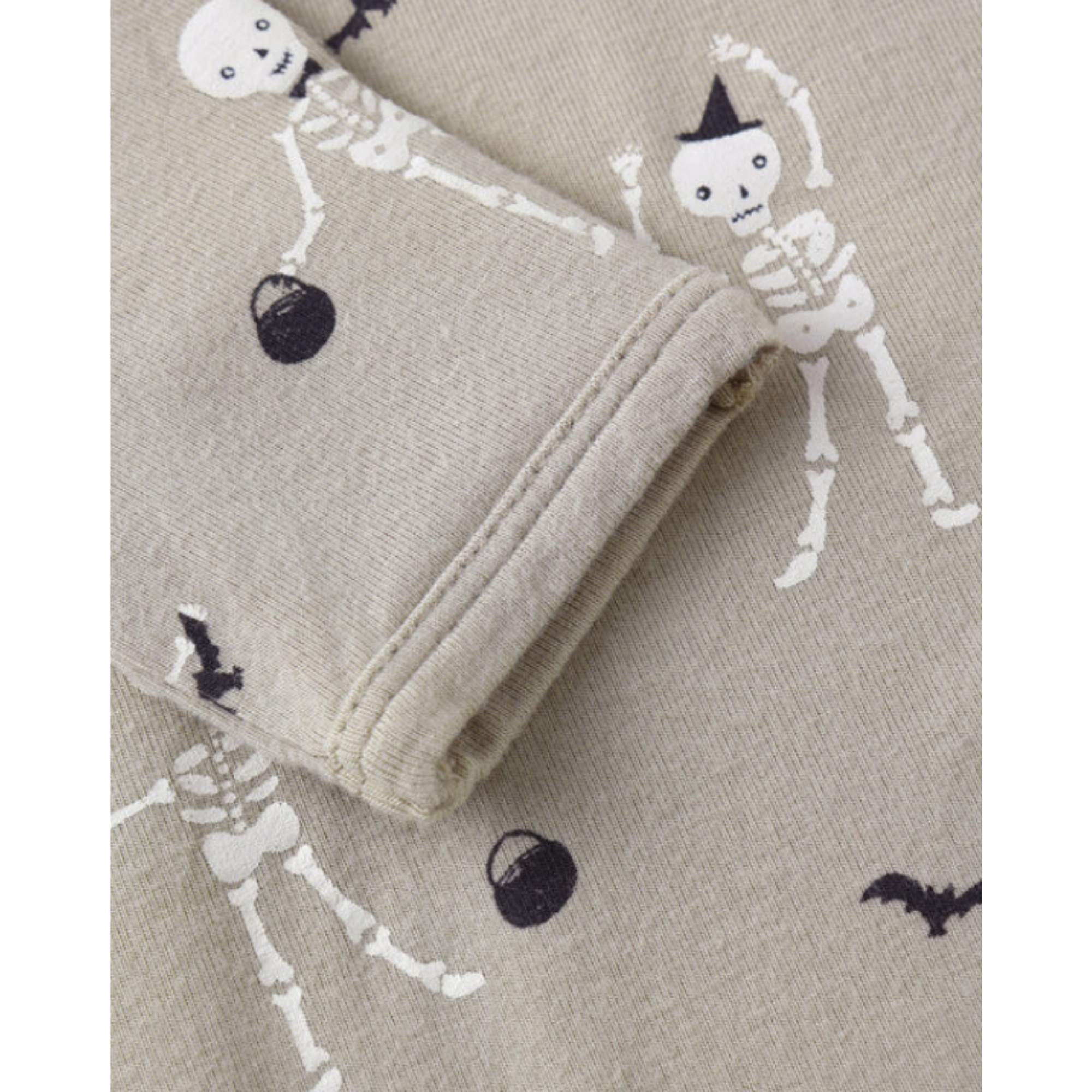 QUINCY MAE Chaussons en bambou avec fermeture éclair - Squelettes