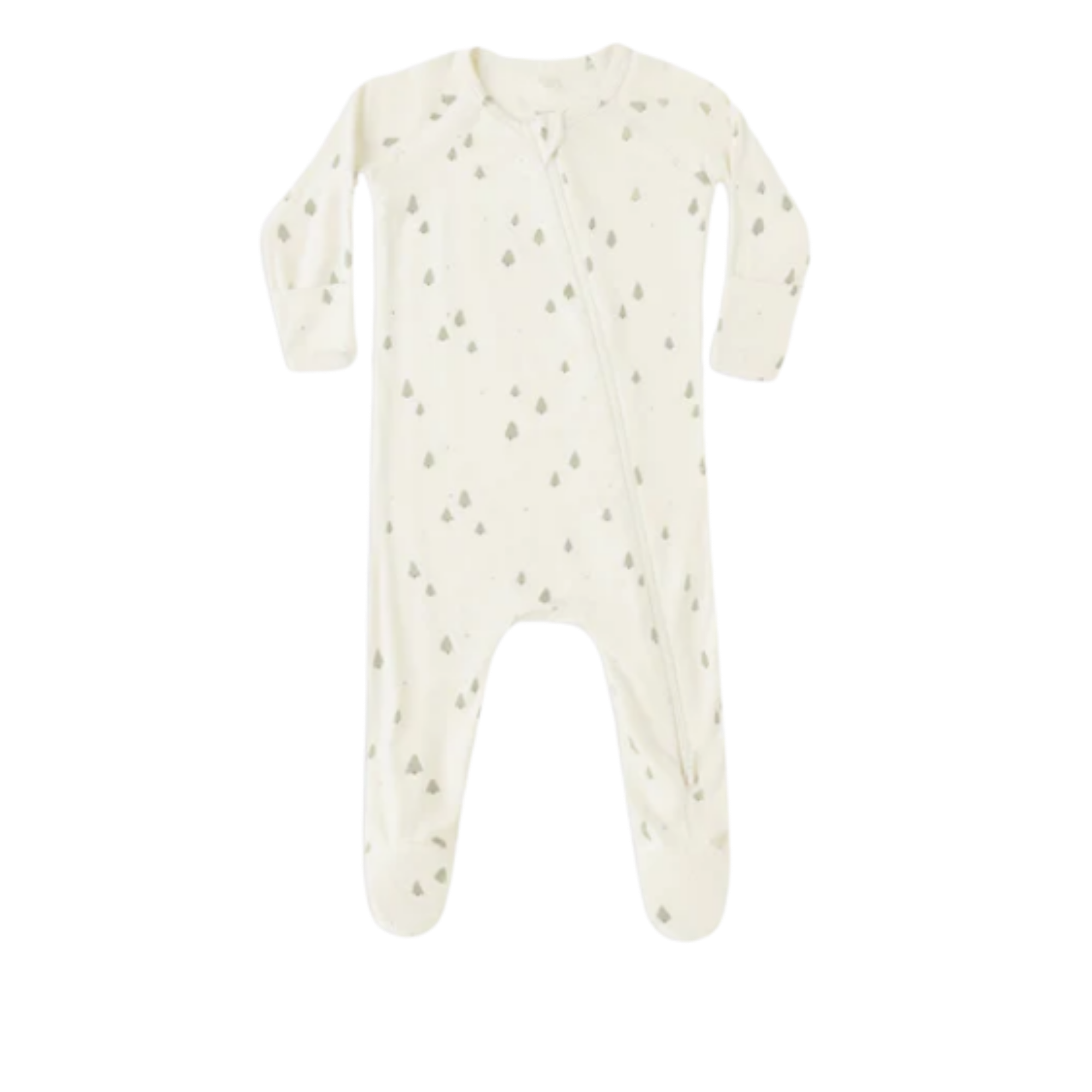 QUINCY MAE Chaussons en bambou avec fermeture éclair - Arbres