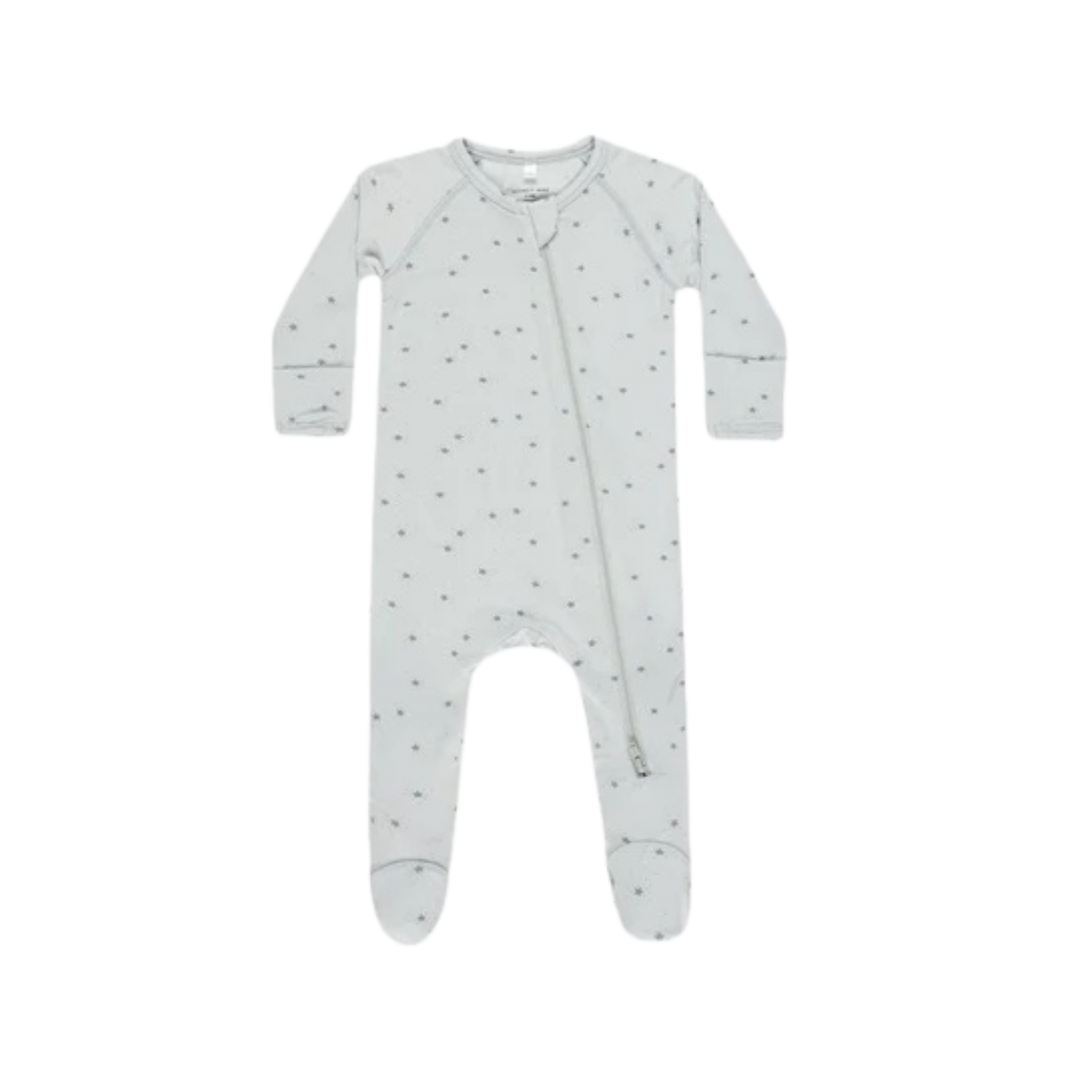 QUINCY MAE Bamboo Zip Footie - Twinkle