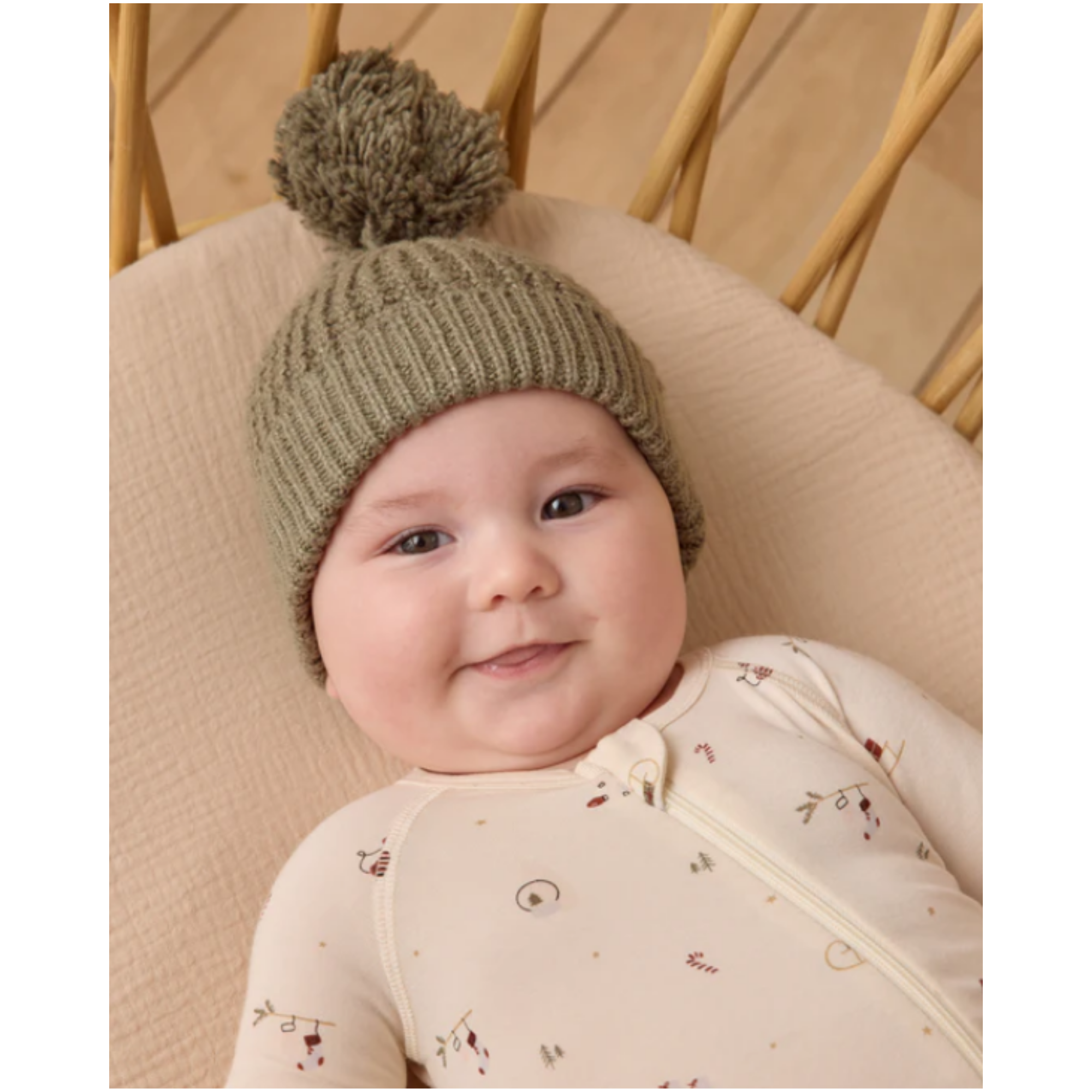 QUINCY MAE Bamboo Zip Footie - Winter Wonderland