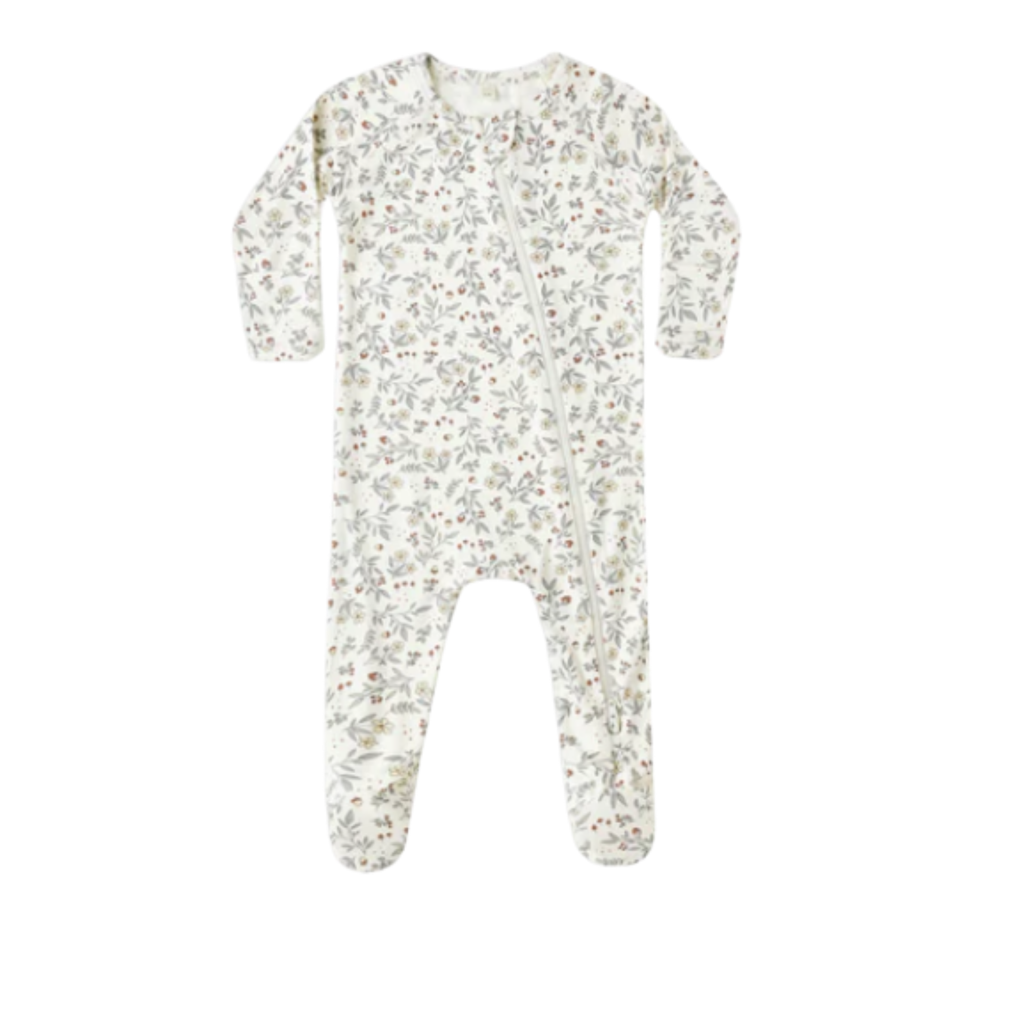 QUINCY MAE Chaussons en bambou avec fermeture éclair - Woodland