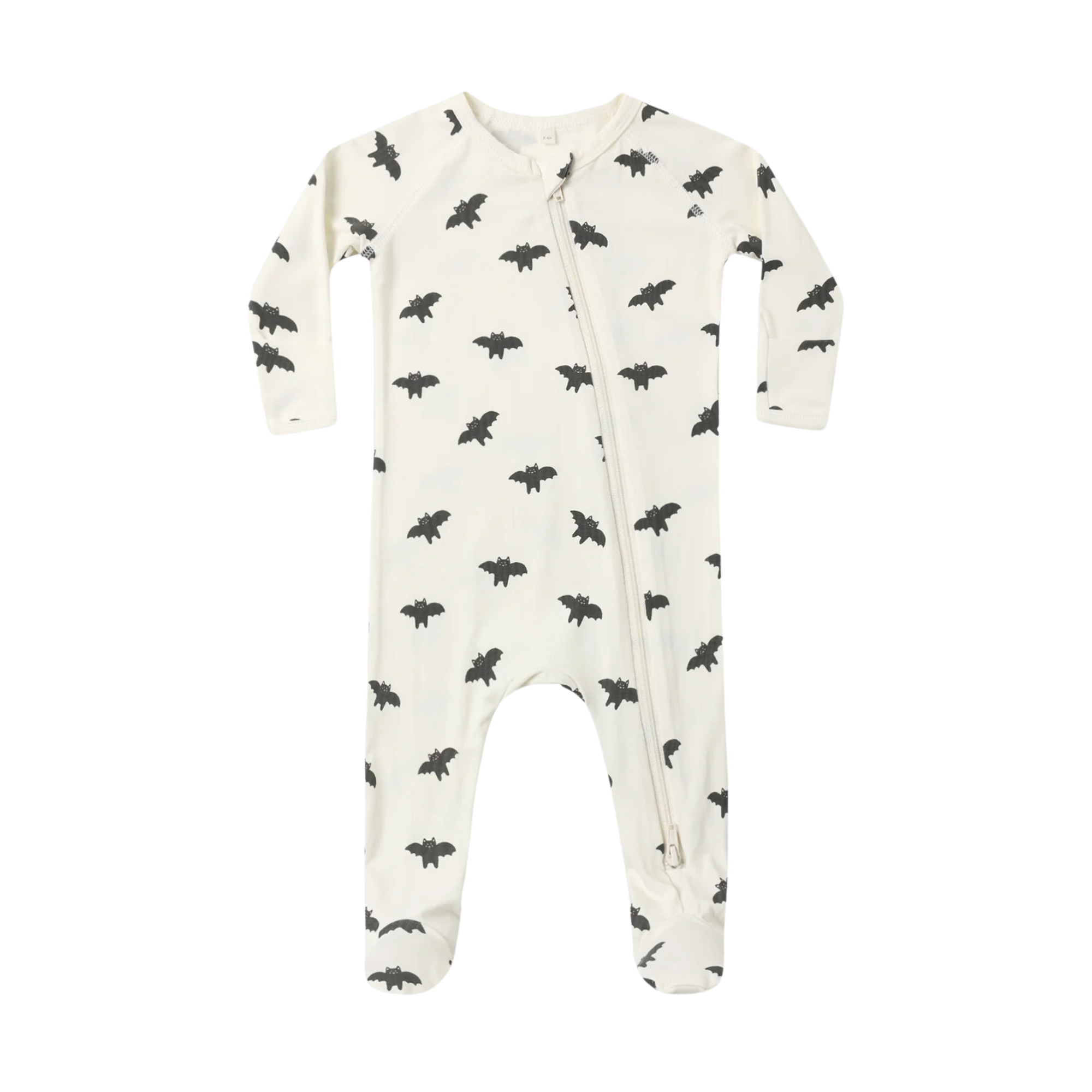 QUINCY MAE Bamboo Zip Footie Sleeper - Bats