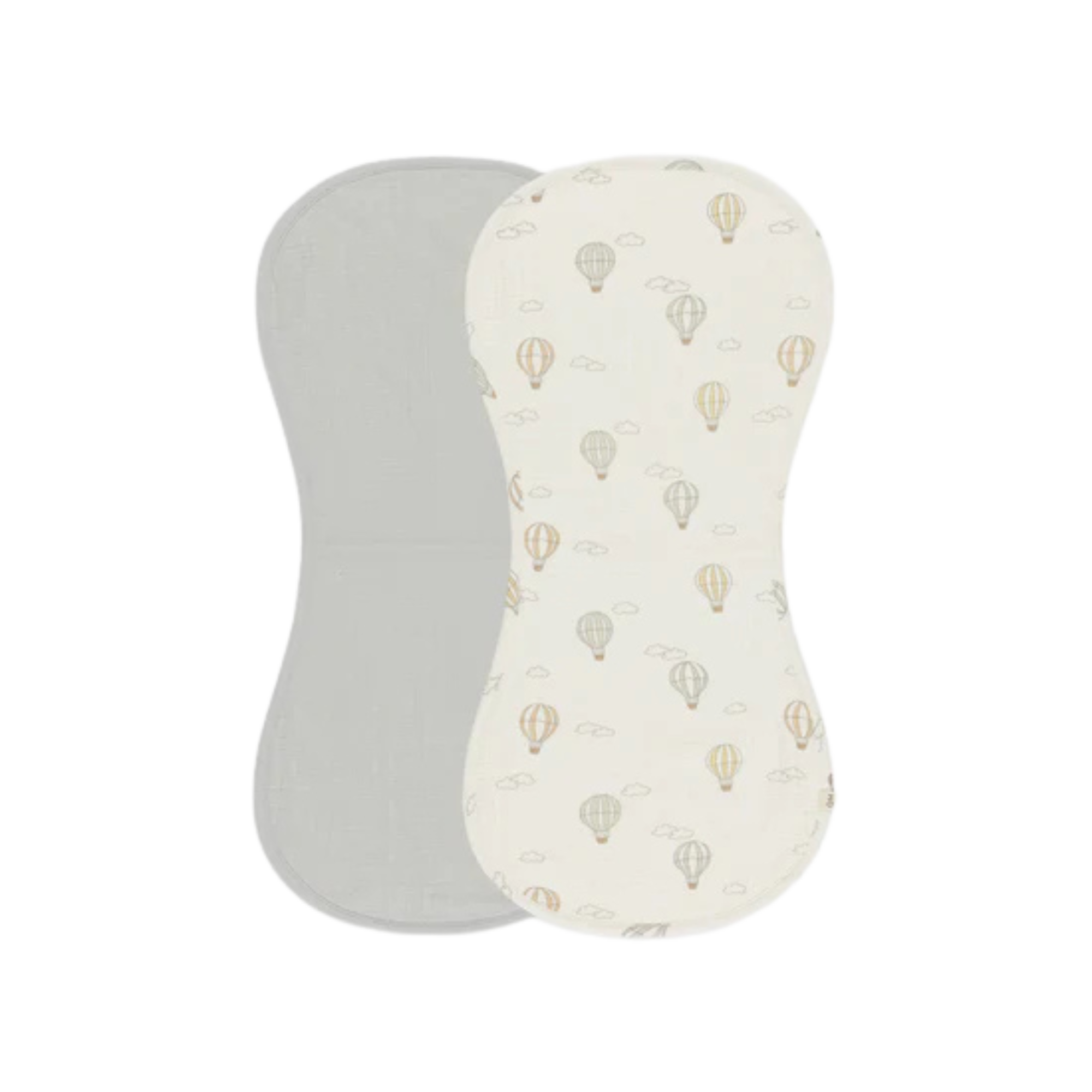 QUINCY MAE Burp Cloth (2-Pack) - Hot Air Balloons/Sky