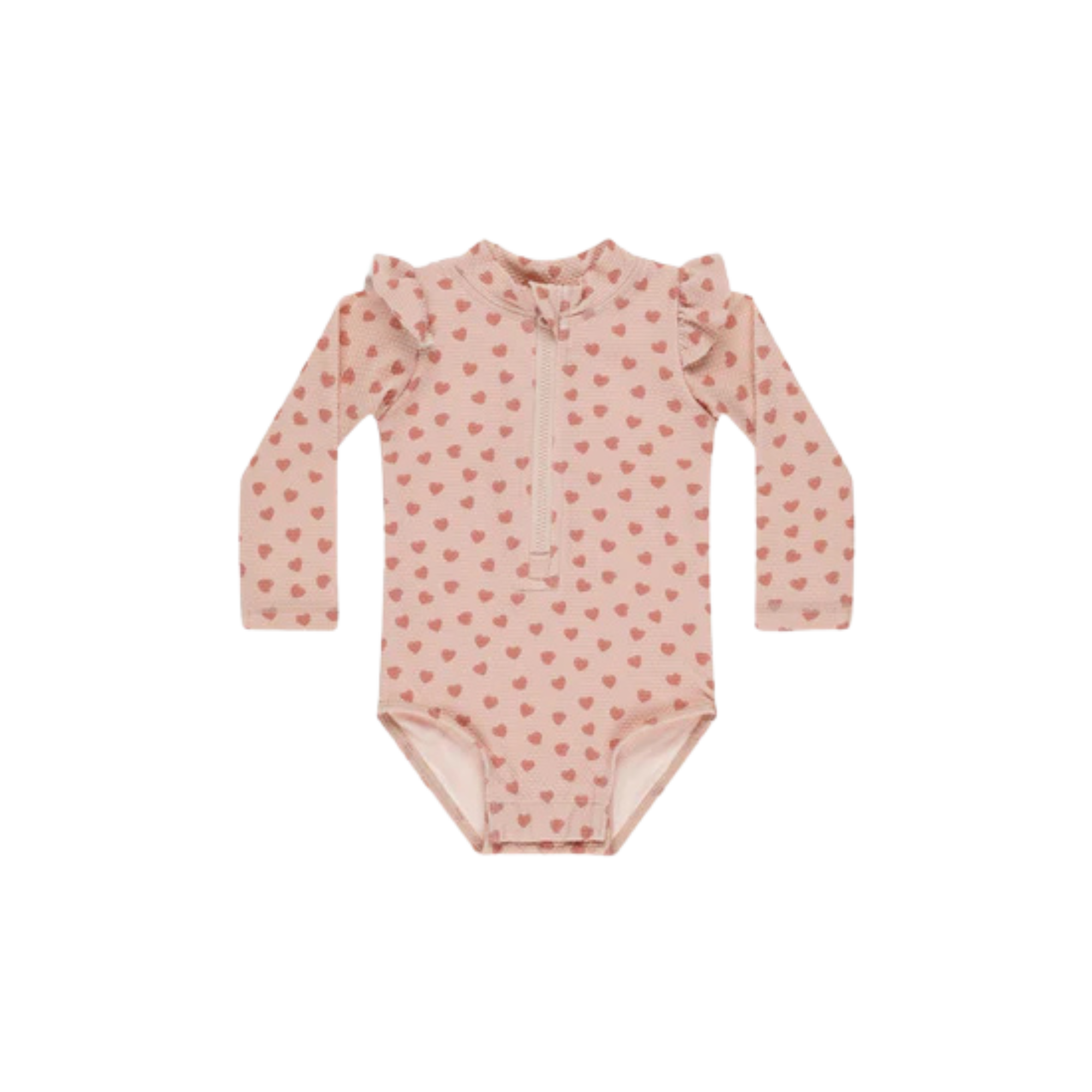QUINCY MAE Byron Rashguard One-Piece - Hearts