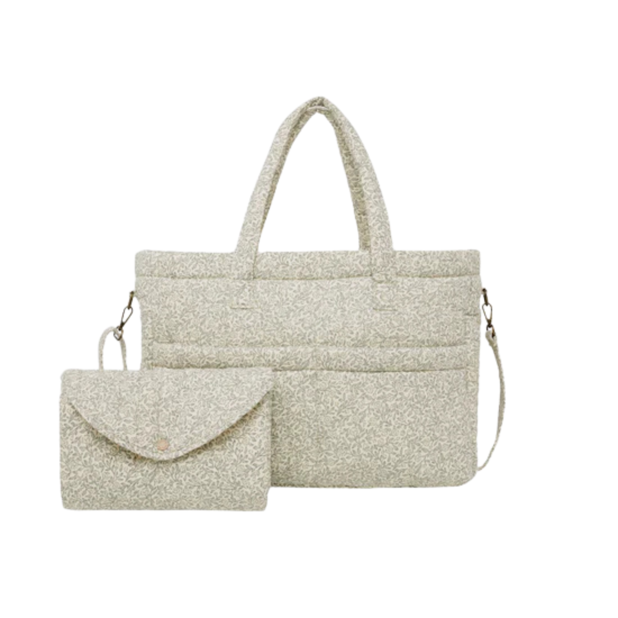 QUINCY MAE Diaper Bag + Changing Pad Set - Green