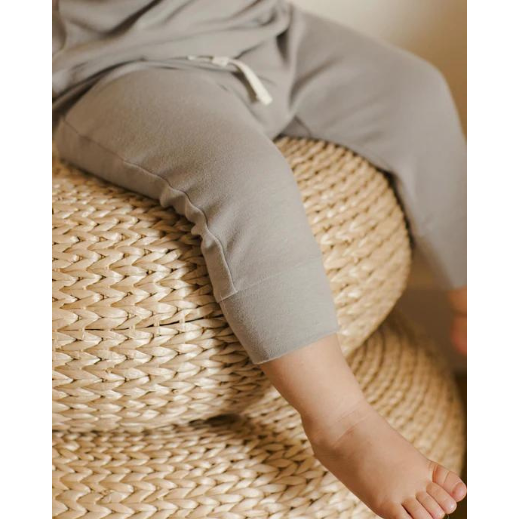 QUINCY MAE Drawstring Pant - Dusty Blue