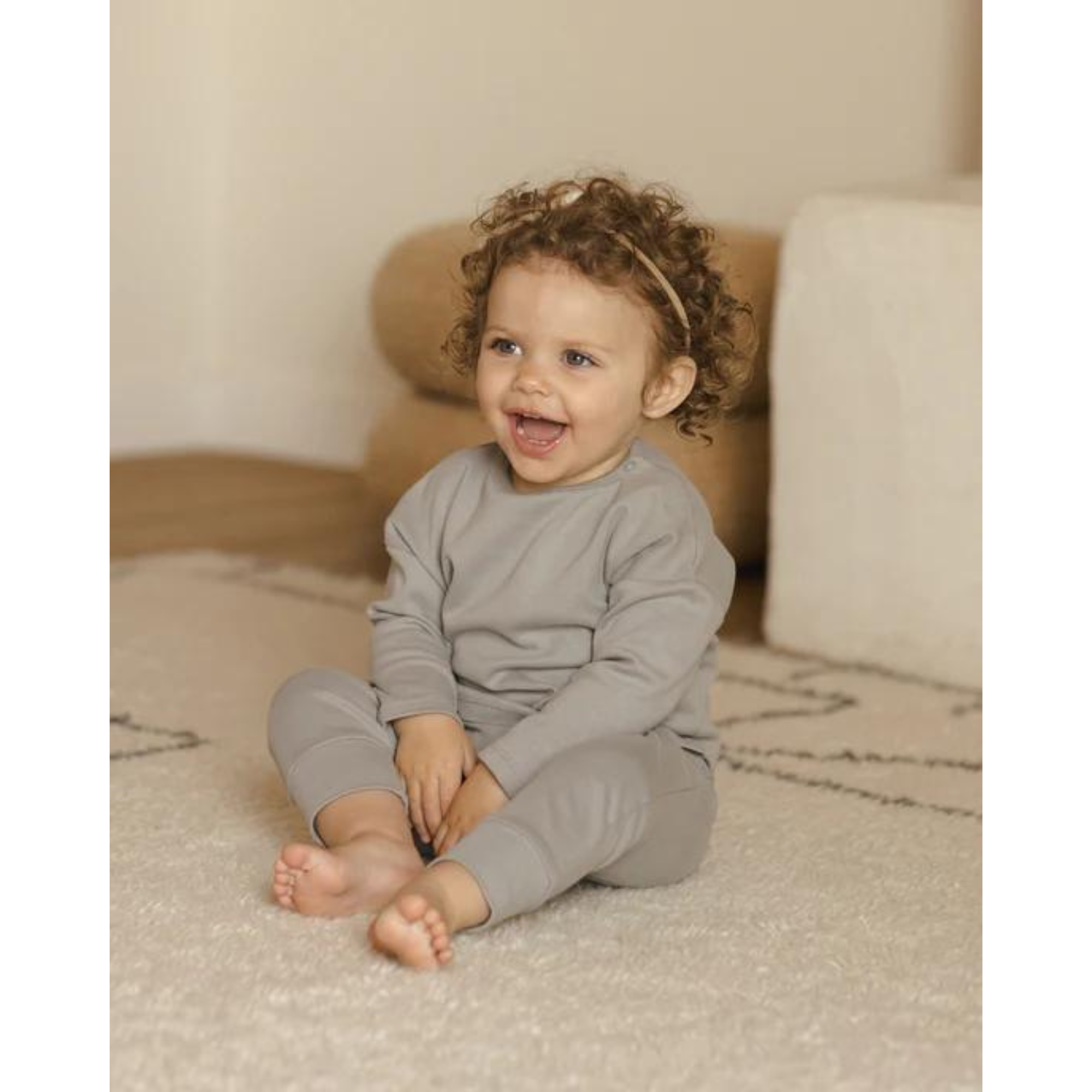 QUINCY MAE Drawstring Pant - Dusty Blue