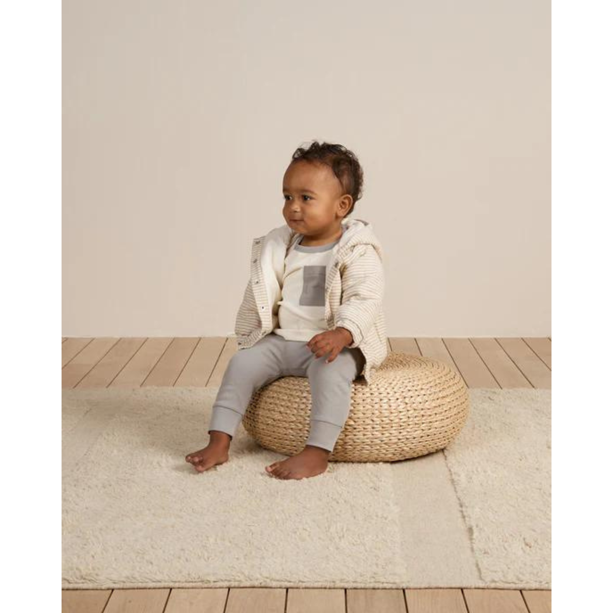 QUINCY MAE Drawstring Pant - Dusty Blue