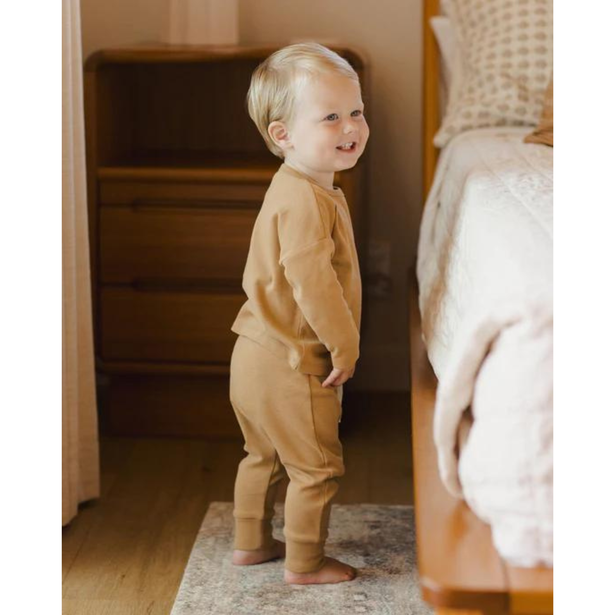 QUINCY MAE Drawstring Pant - Golden