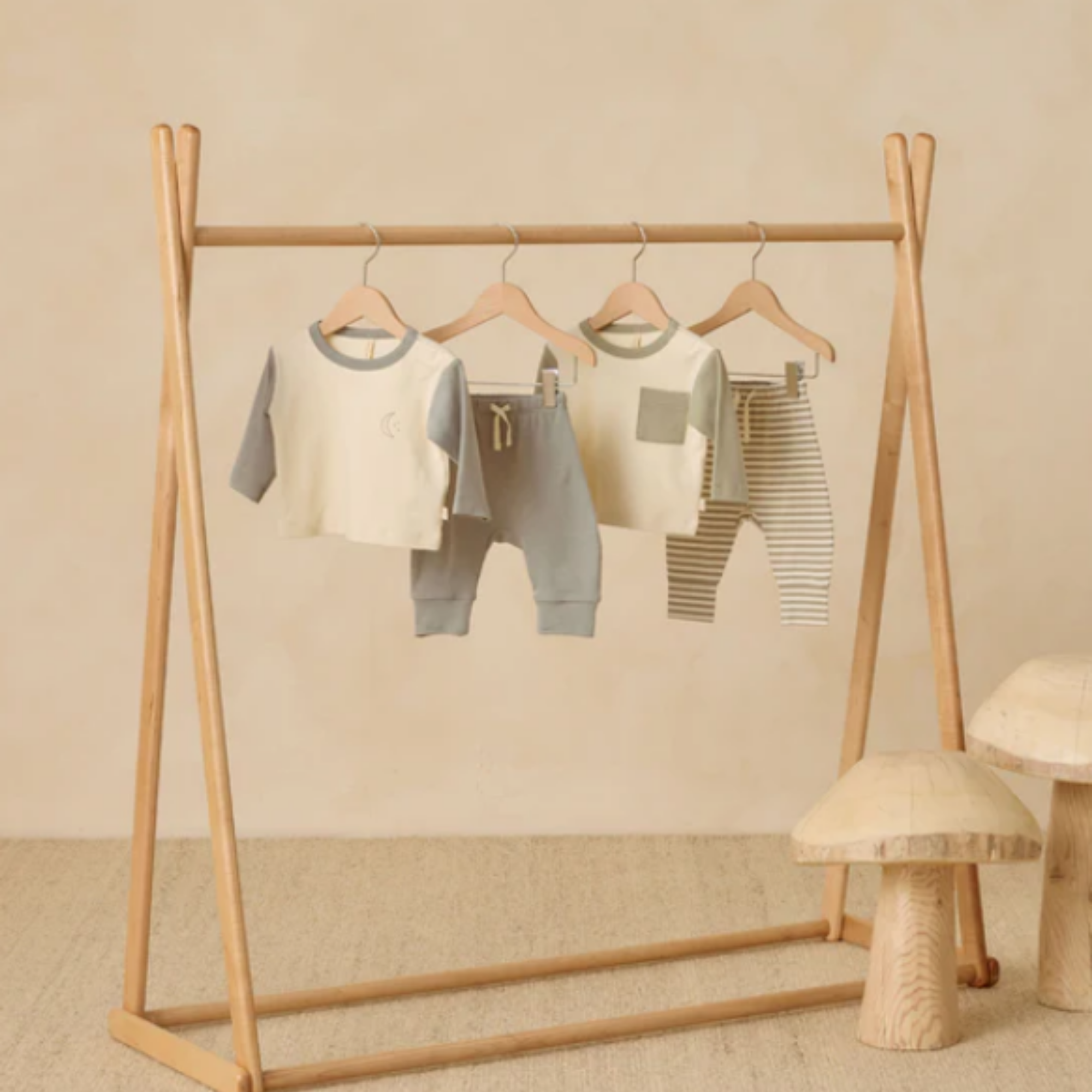 Pantalon à cordon QUINCY MAE - Bleu acier