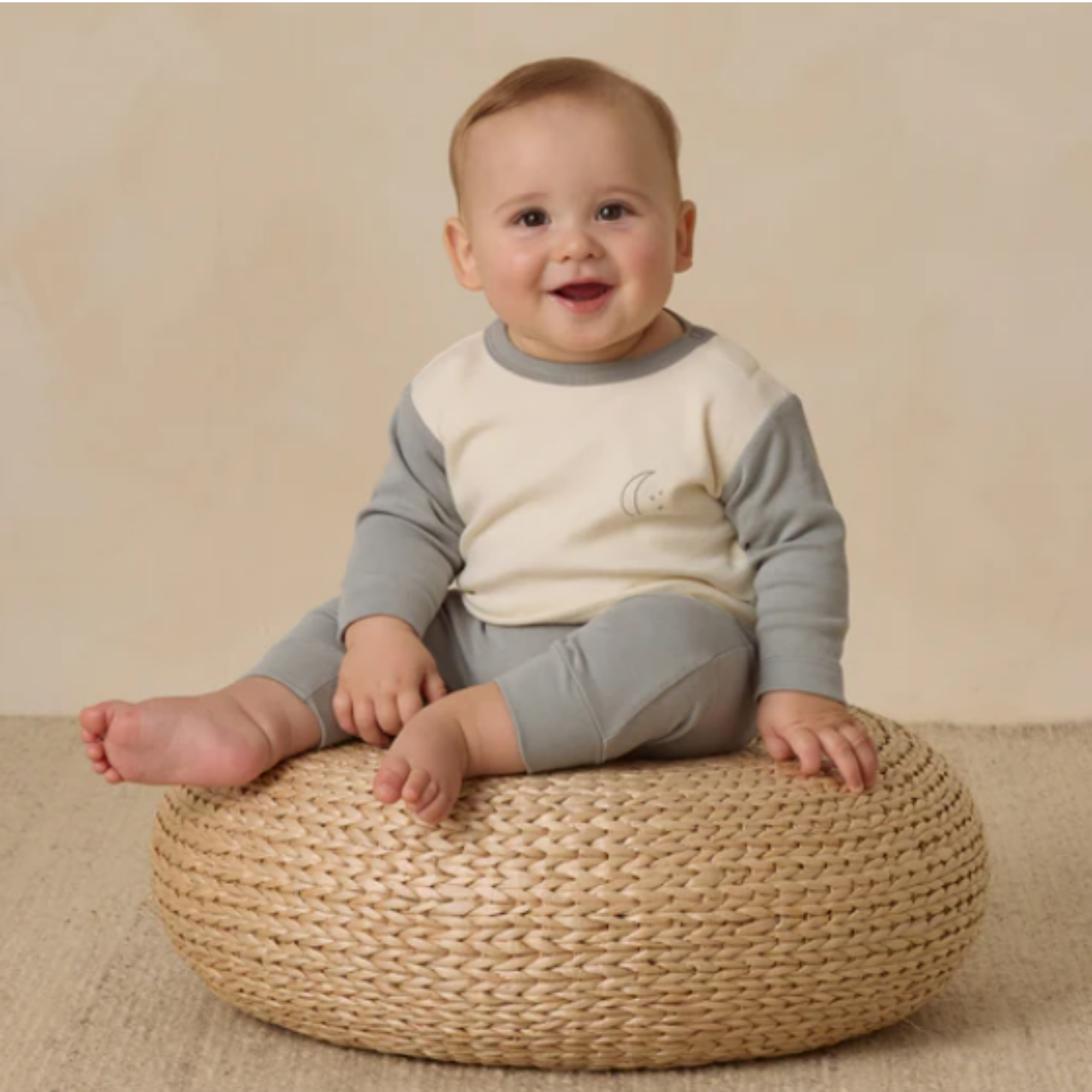 Pantalon à cordon QUINCY MAE - Bleu acier