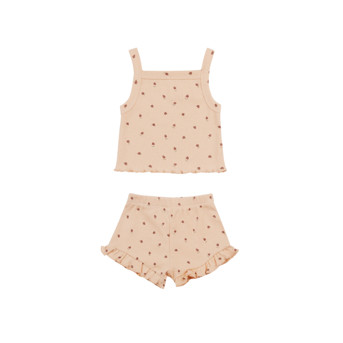 QUINCY MAE Evie Tank + Shortie Set - Strawberries
