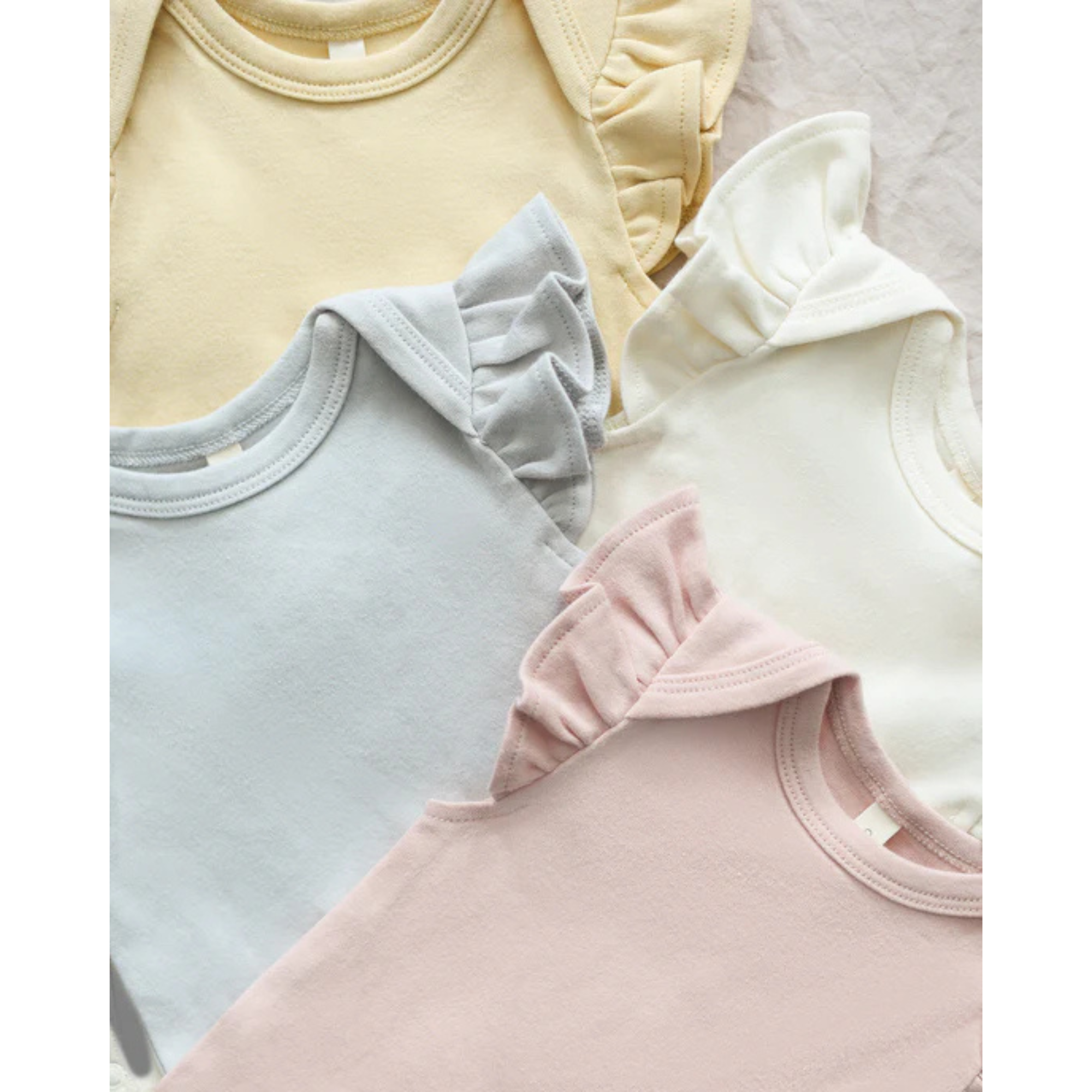 QUINCY MAE Flutter Sleeve Bodysuit - Sky