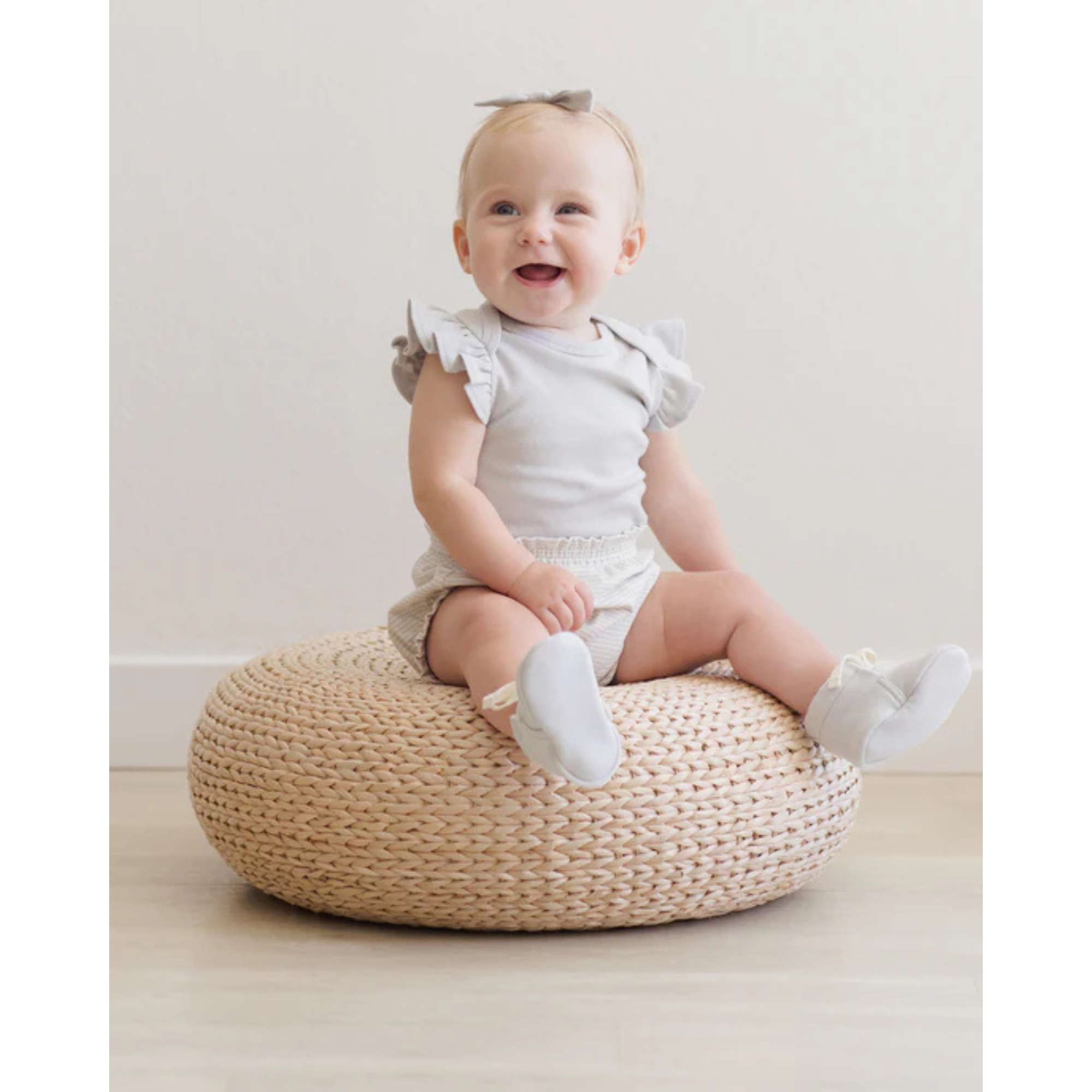 QUINCY MAE Flutter Sleeve Bodysuit - Sky