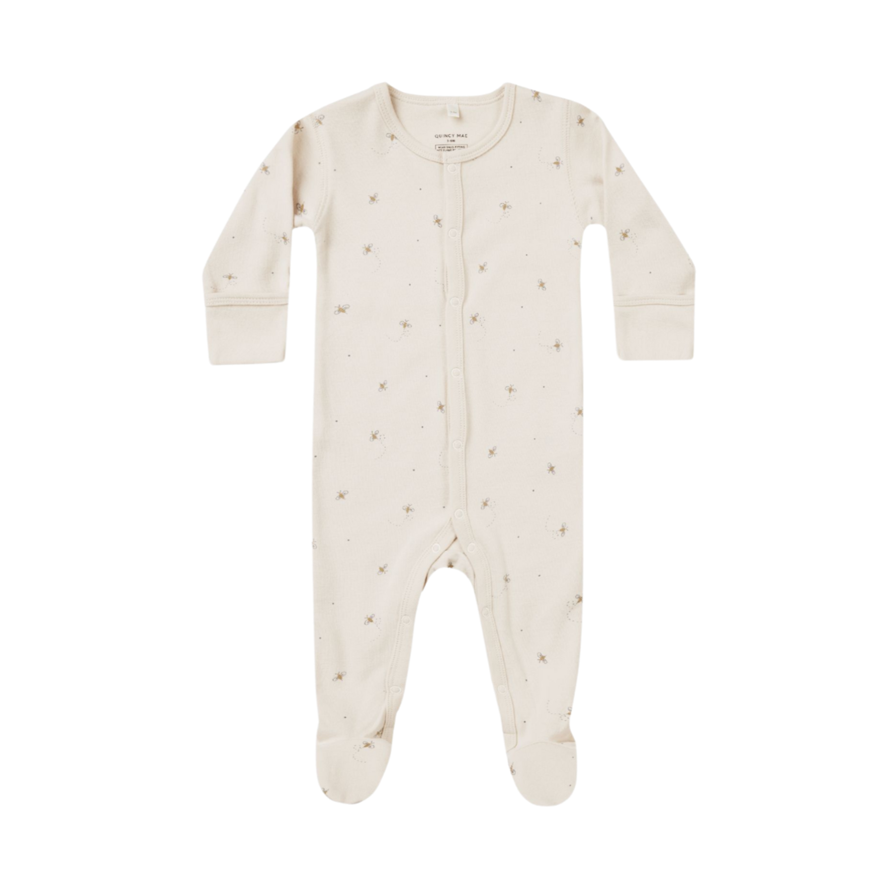 QUINCY MAE Full Snap Footie - Bees