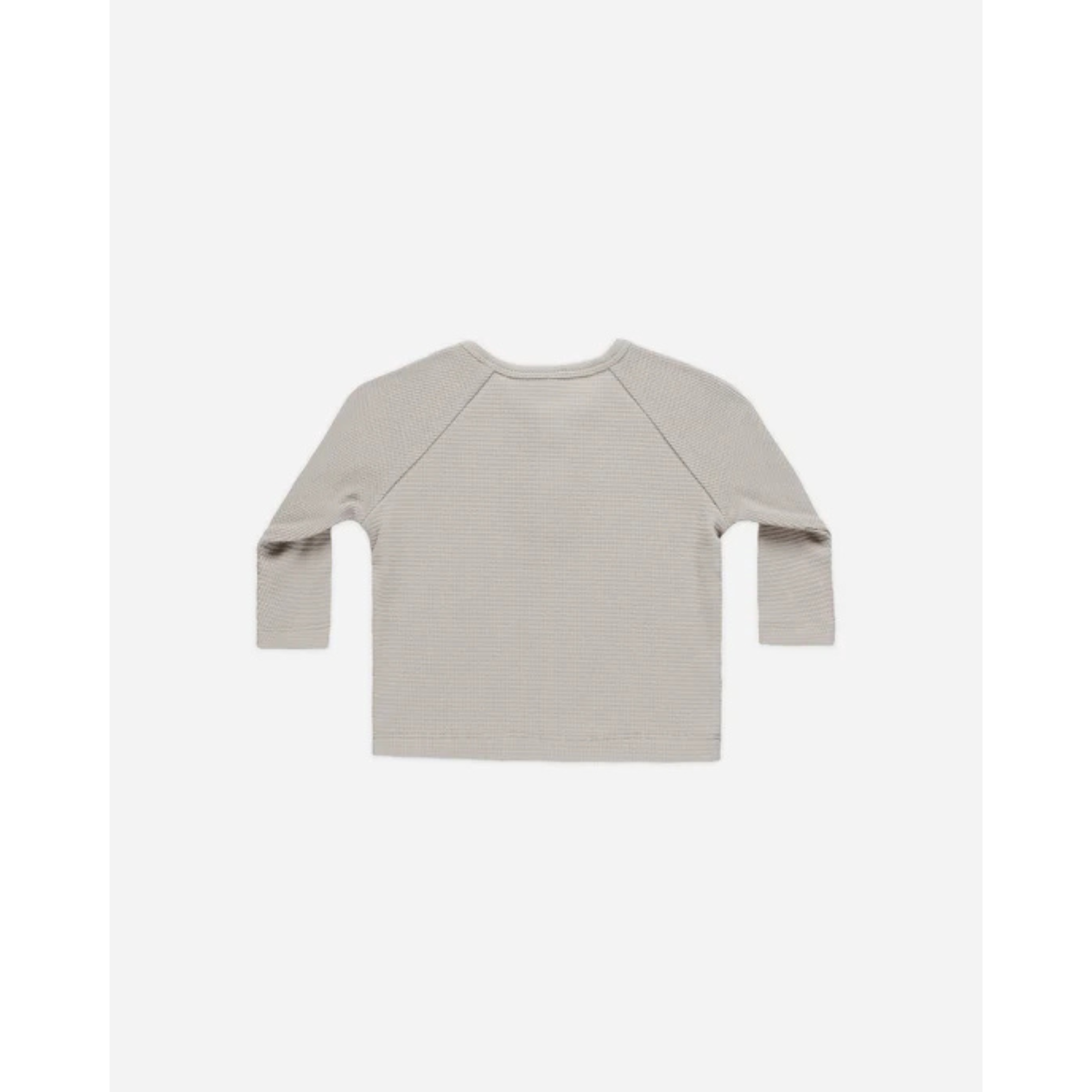 QUINCY MAE Henley Knit Top - Fog