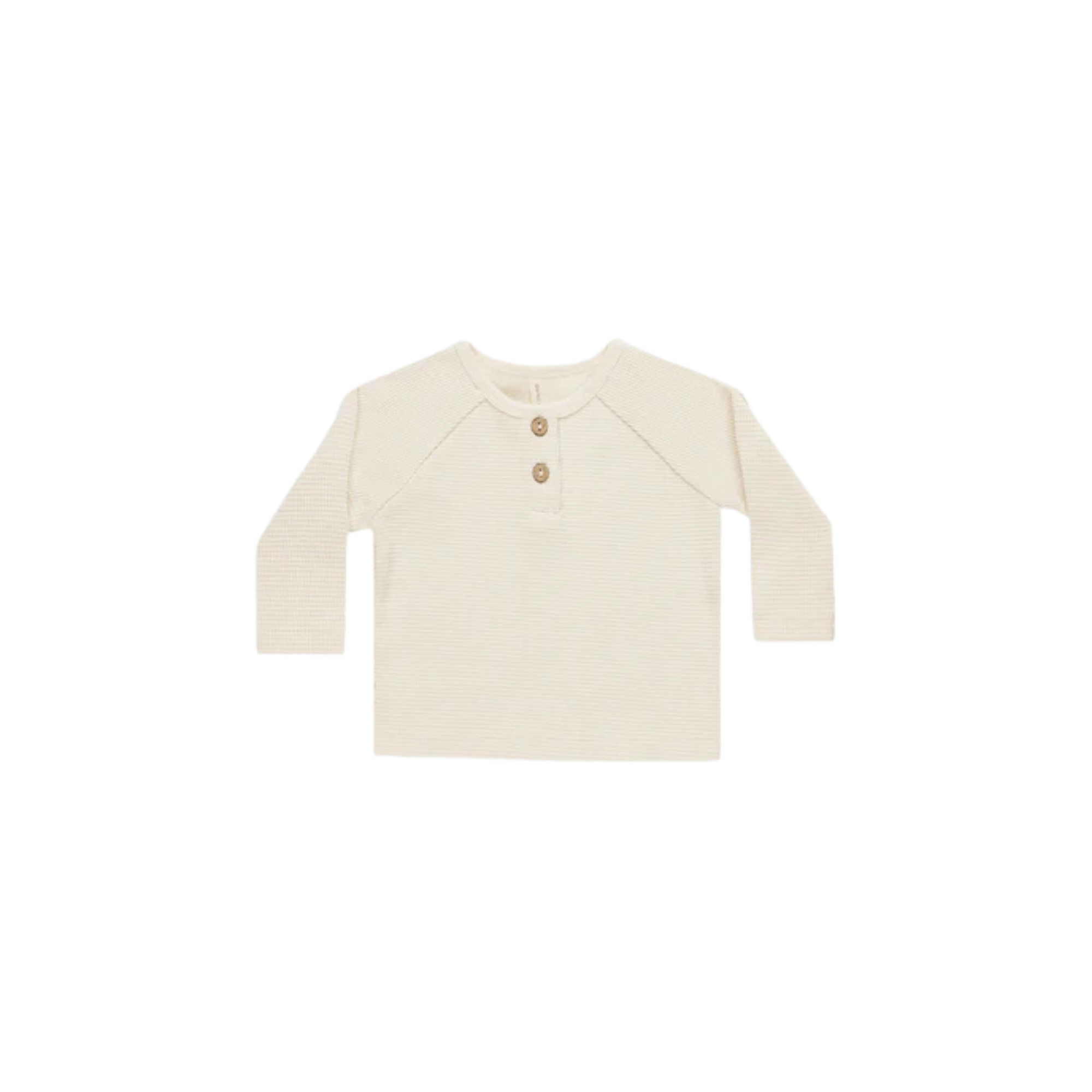 QUINCY MAE Henley Knit Top - Natural