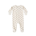 QUINCY MAE Hidden Snap Footie - Holly Berry