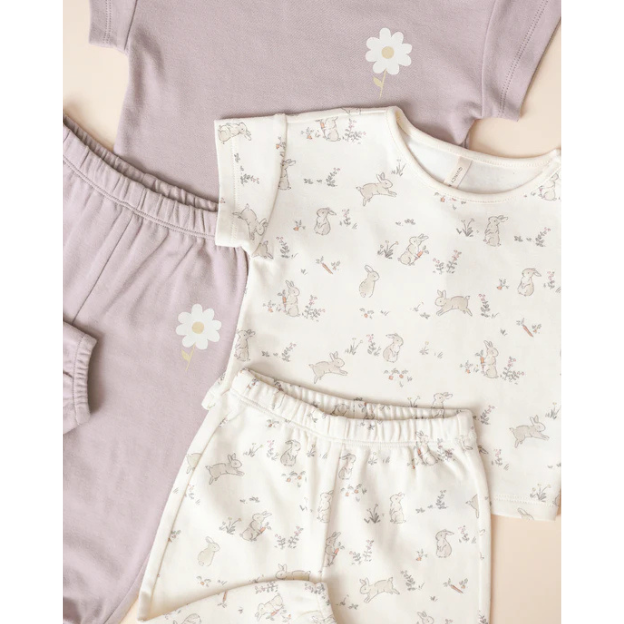 QUINCY MAE Jersey Tee + Pant Set - Bunnies