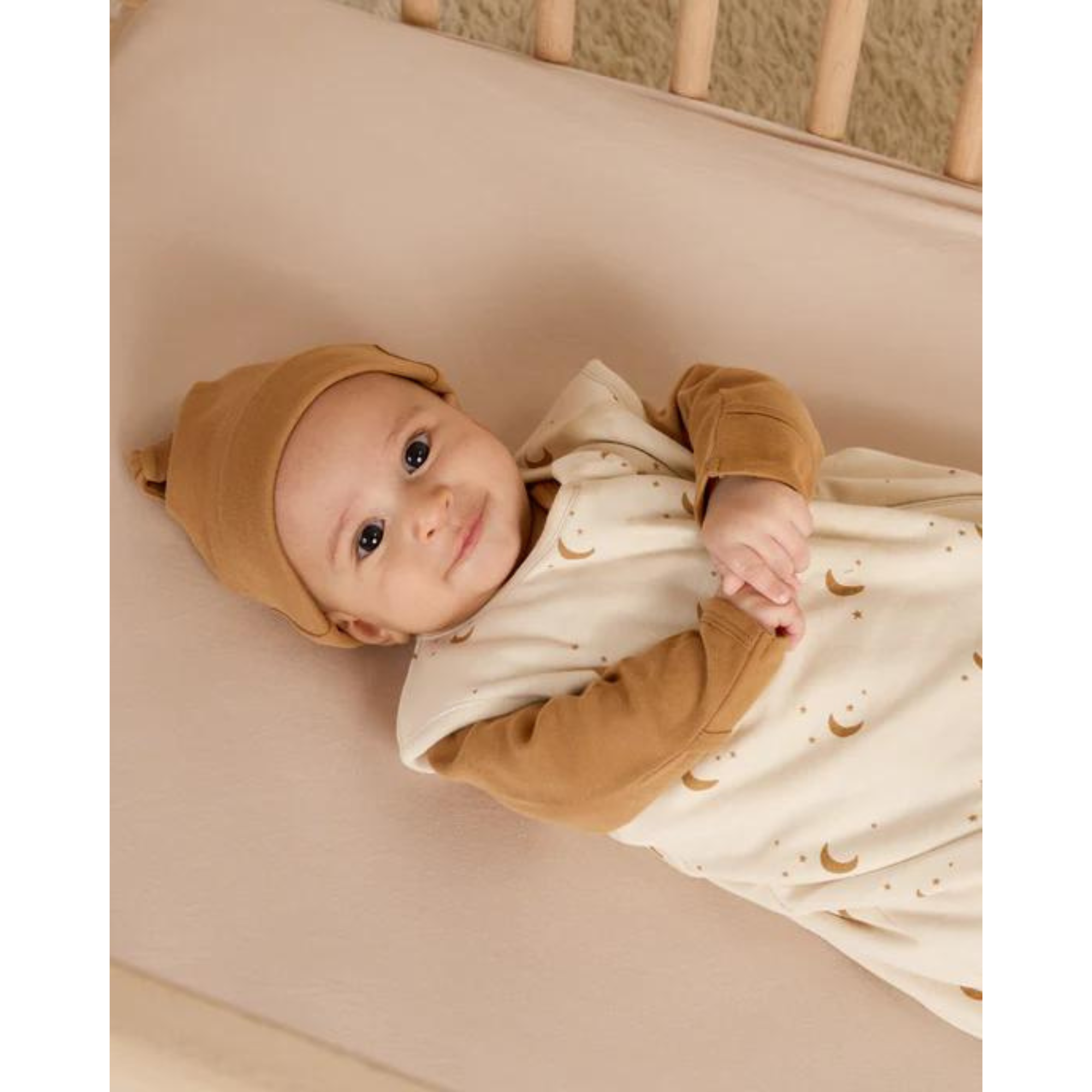 QUINCY MAE Knotted Baby Hat  0-6M - Golden