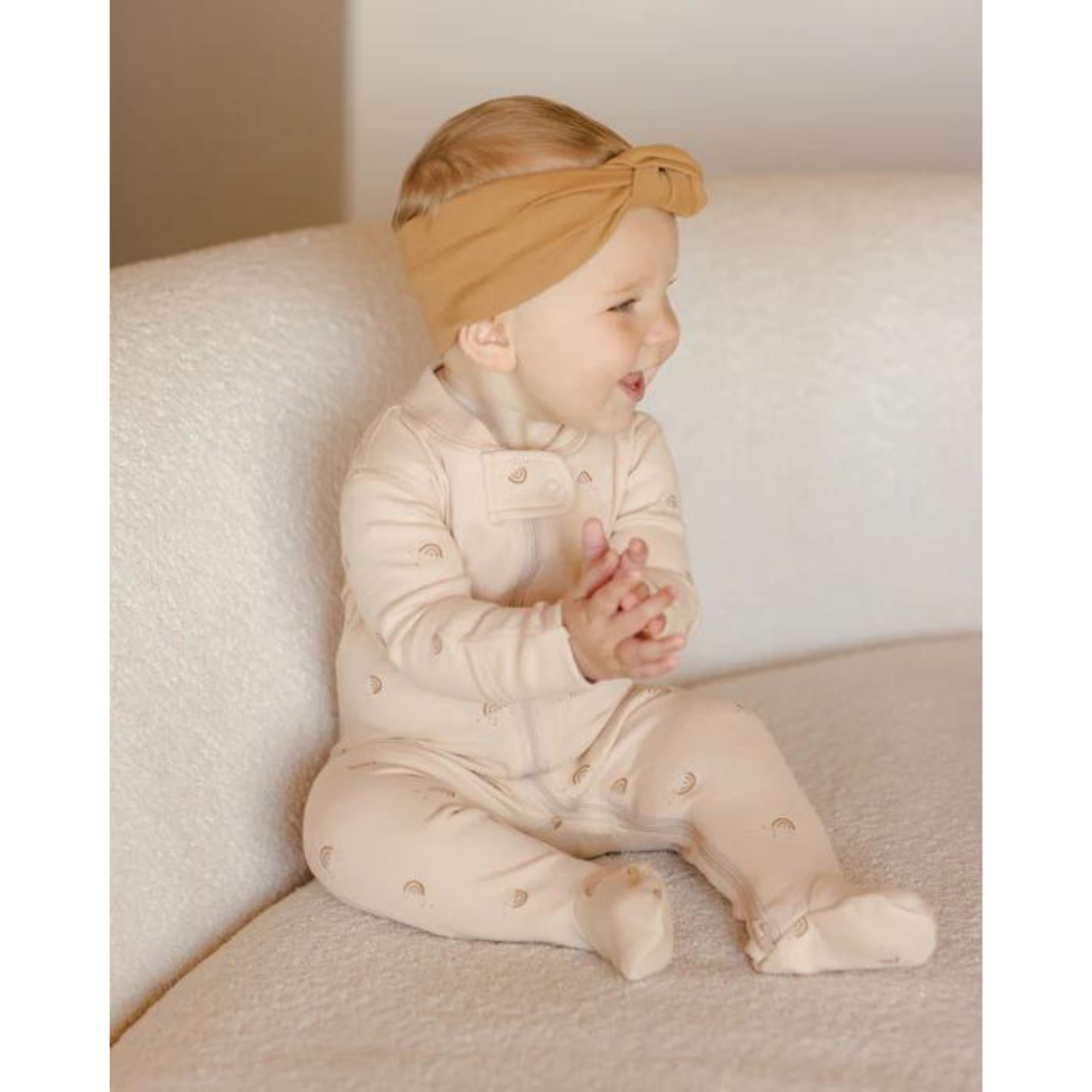 QUINCY MAE Knotted Headband  0-12M - Golden