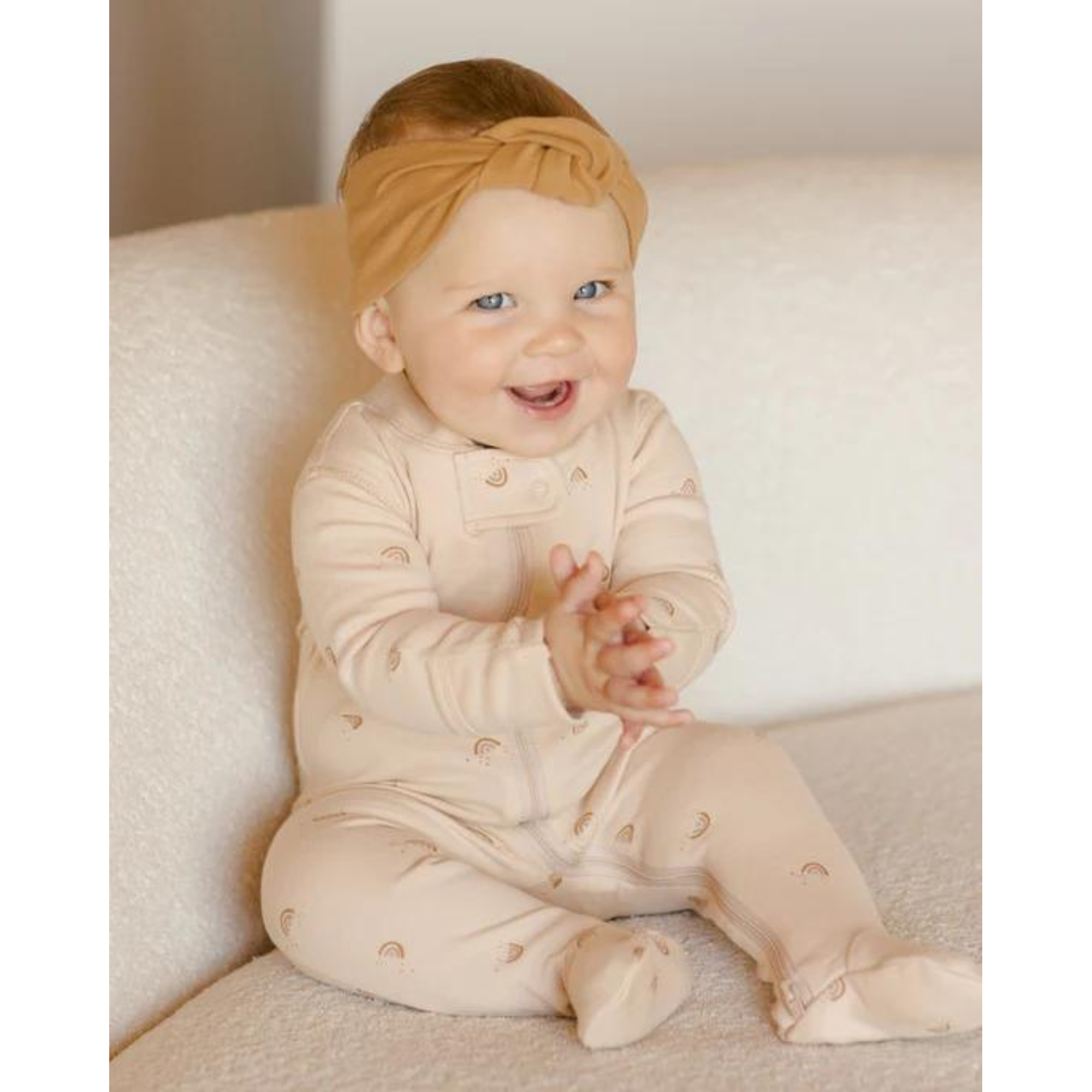 QUINCY MAE Knotted Headband  0-12M - Golden