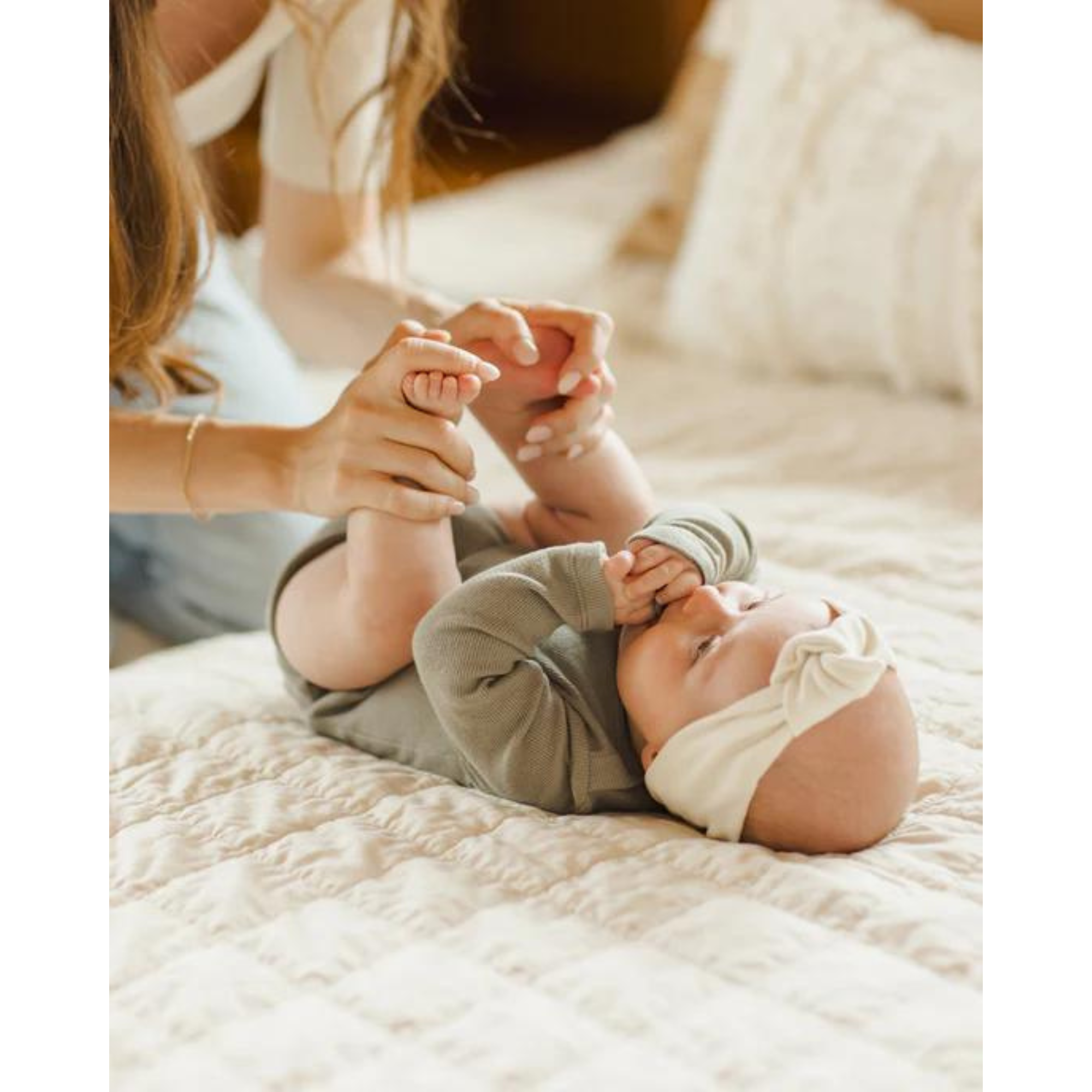 QUINCY MAE Knotted Headband  0-12M - Ivory