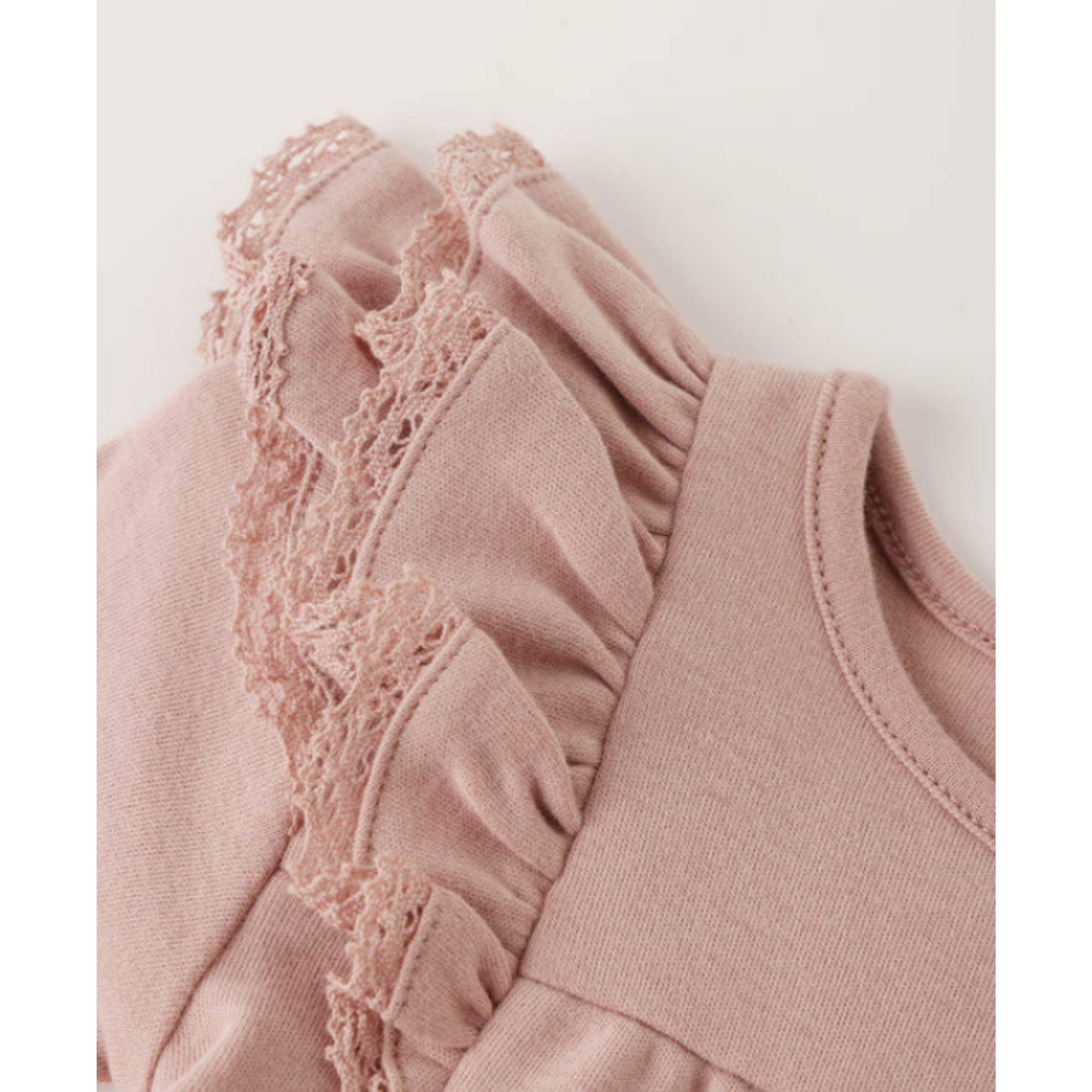 QUINCY MAE Robe à volants à manches longues - Rose