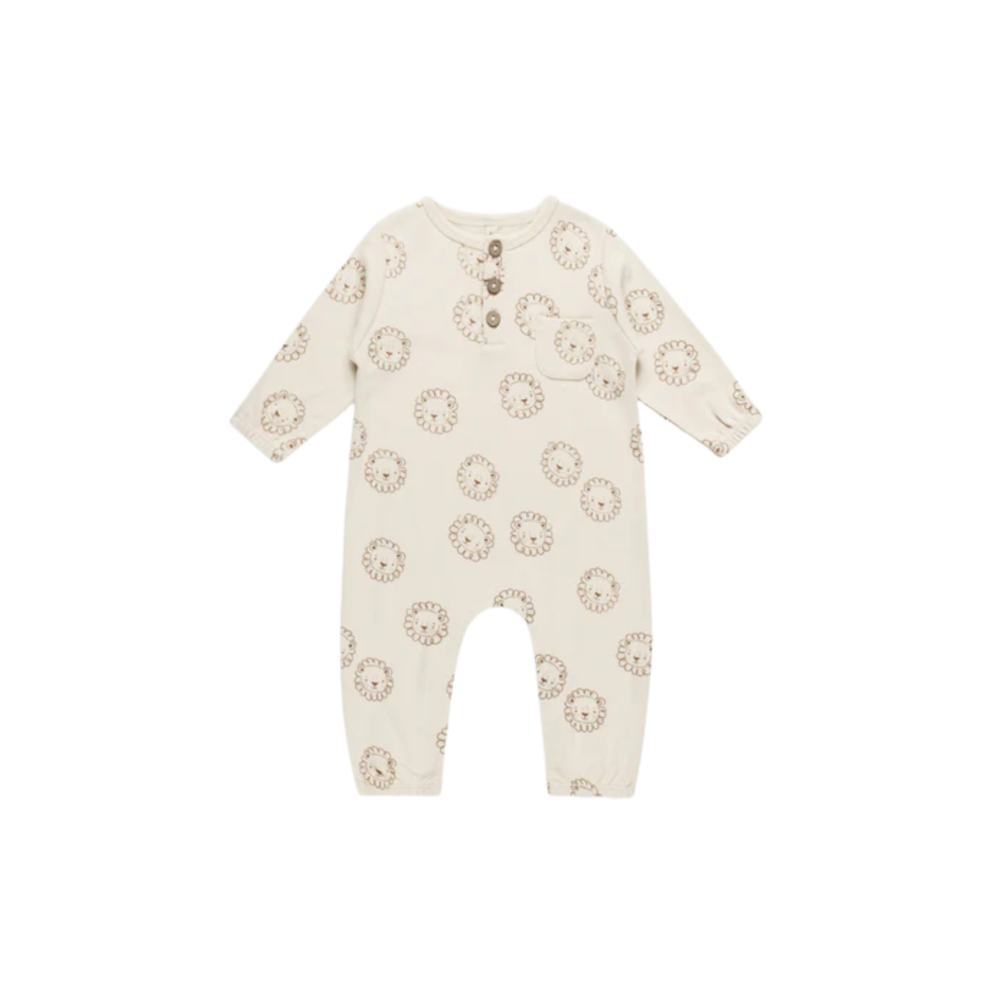 QUINCY MAE Long Sleeve Pocket Jumpsuit - Lions