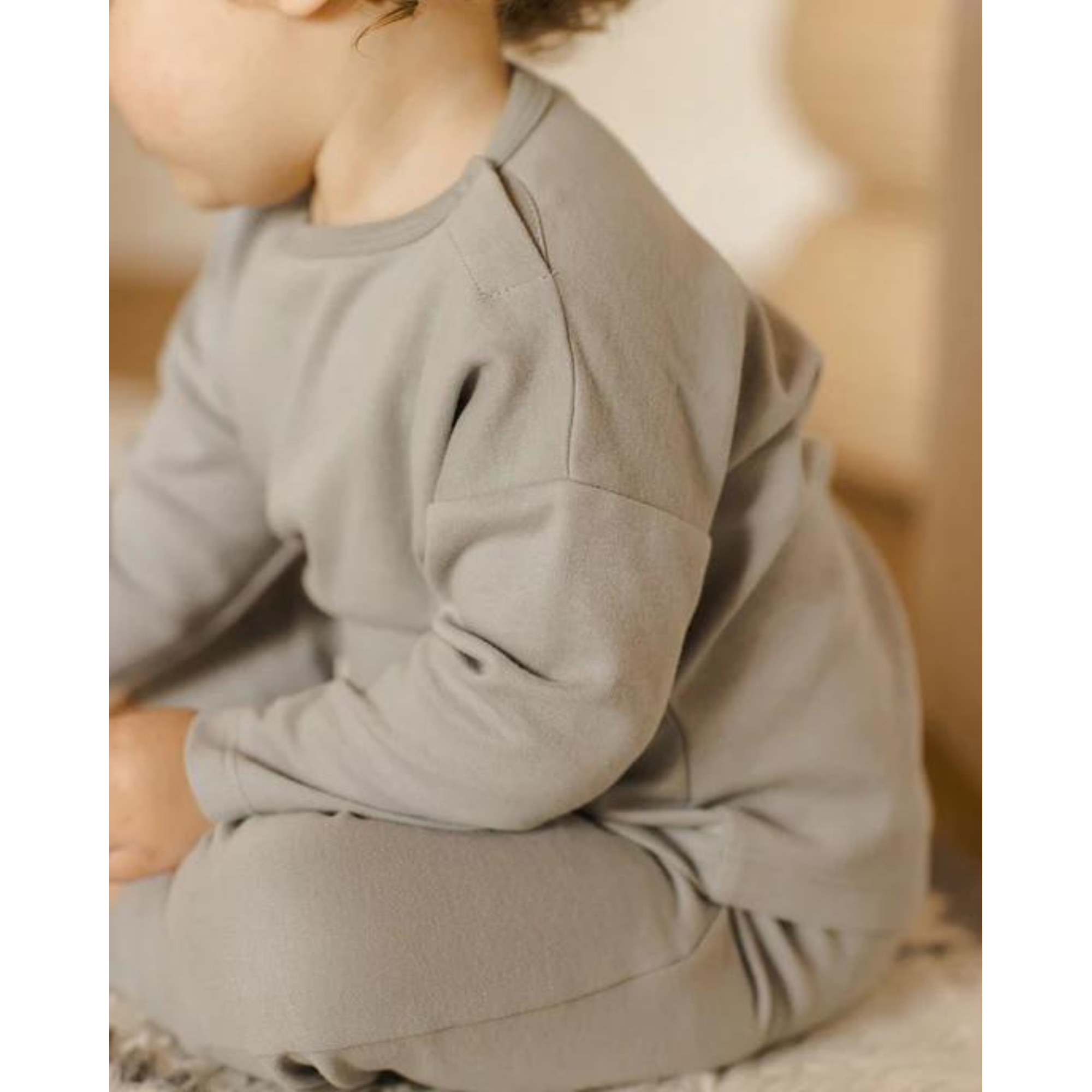 QUINCY MAE Long Sleeve Tee - Dusty Blue