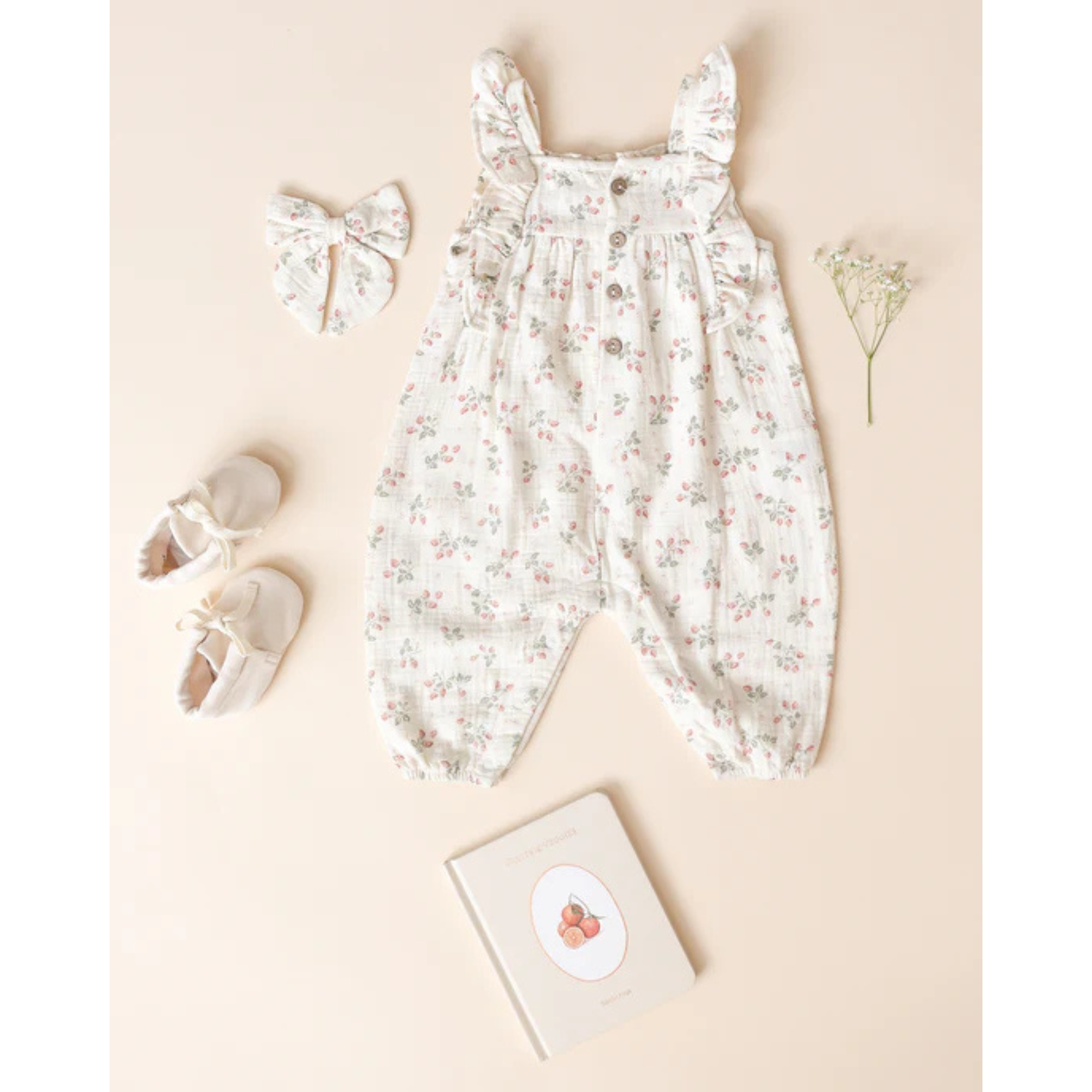 QUINCY MAE Nova Romper  - Strawberries