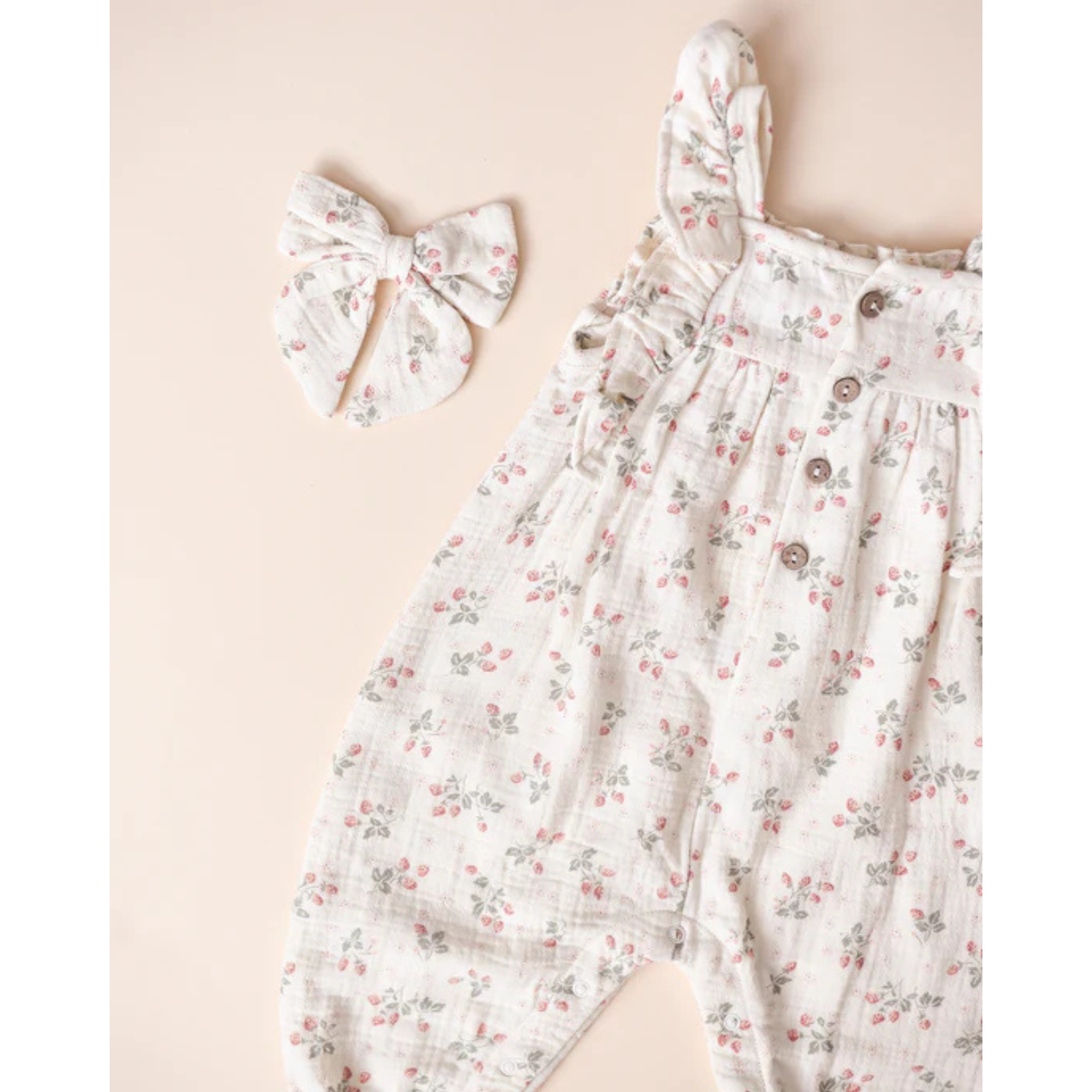 QUINCY MAE Nova Romper  - Strawberries