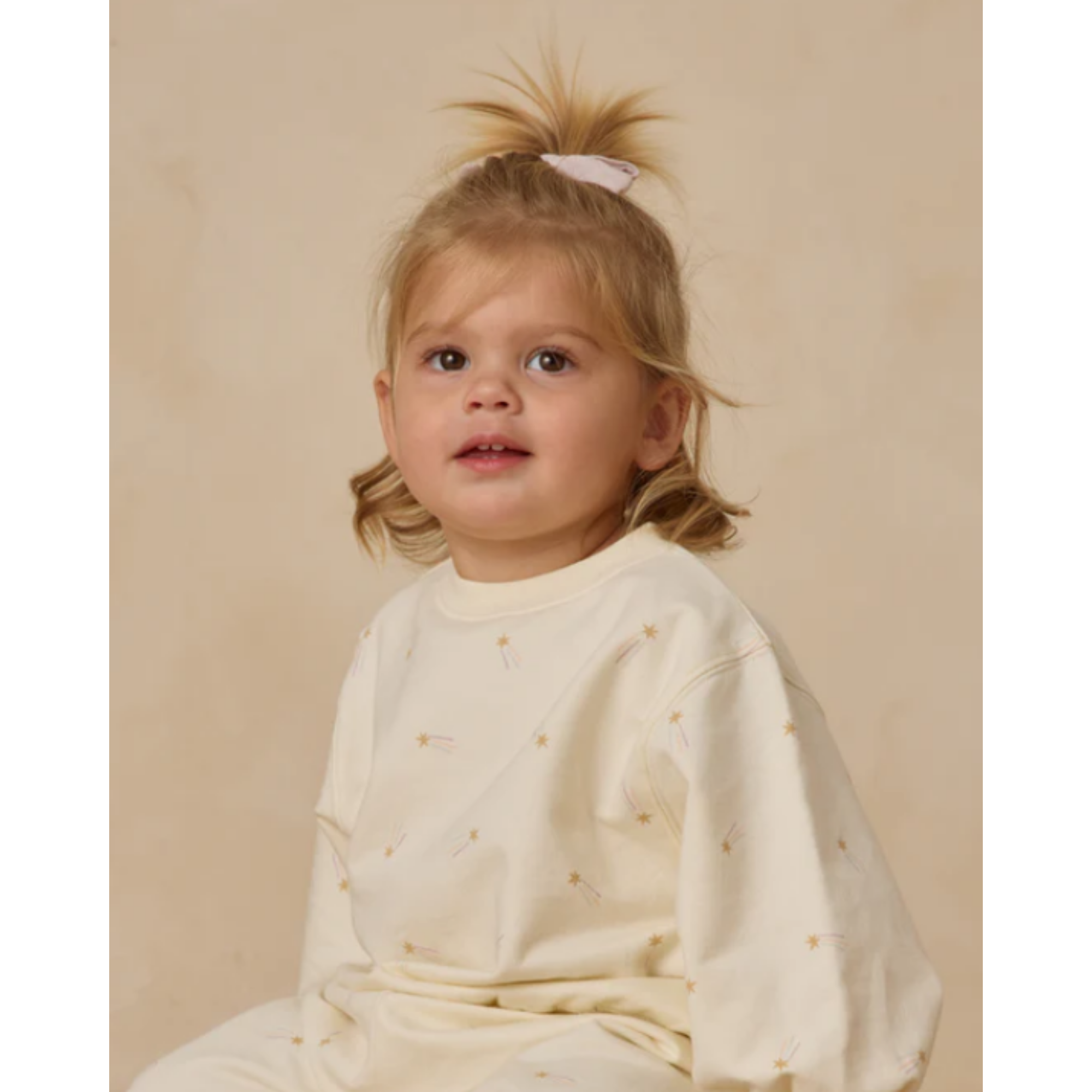 QUINCY MAE Oversized Crew Sweatshirt - Shooting Stars