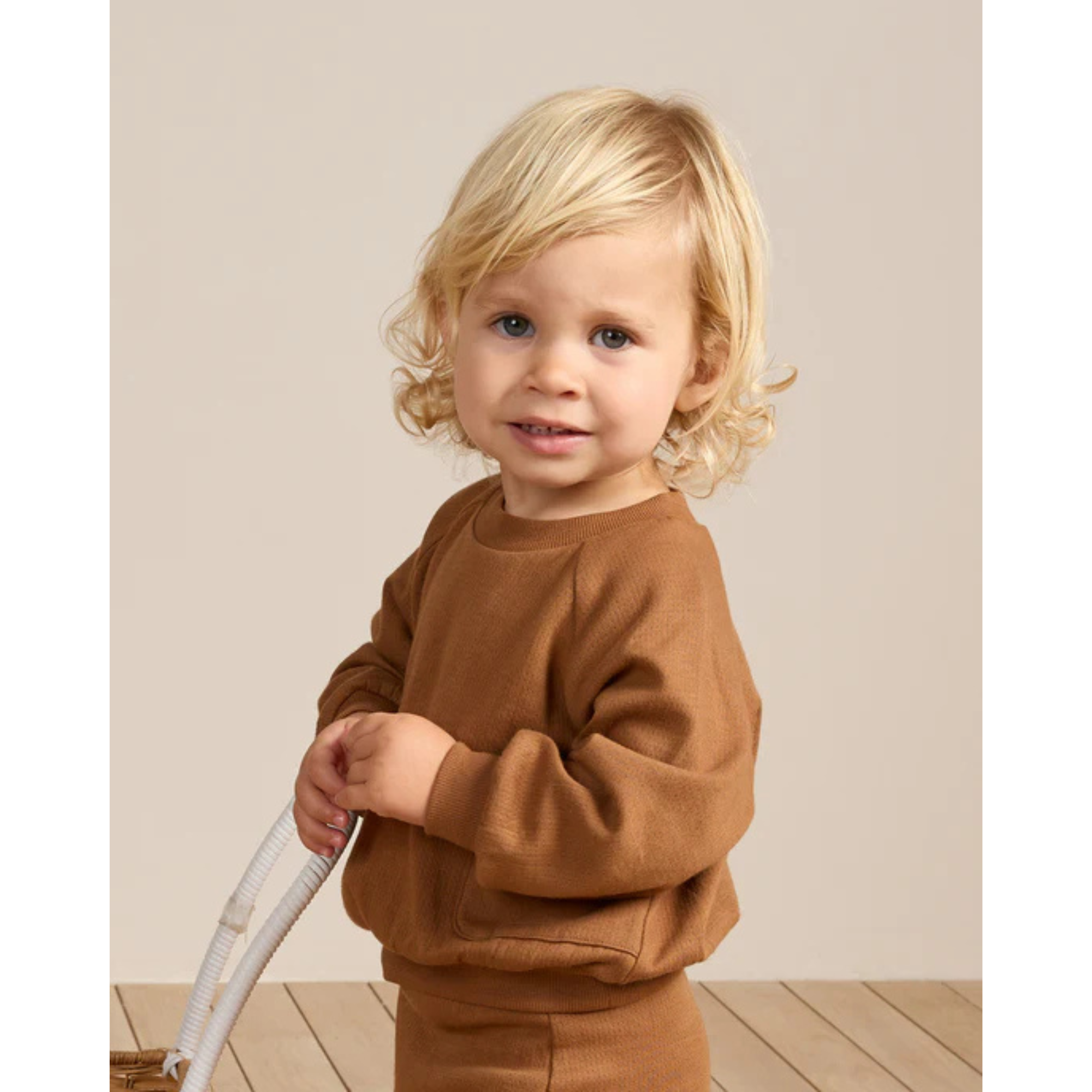 QUINCY MAE Pocket Sweatshirt - Cinnamon