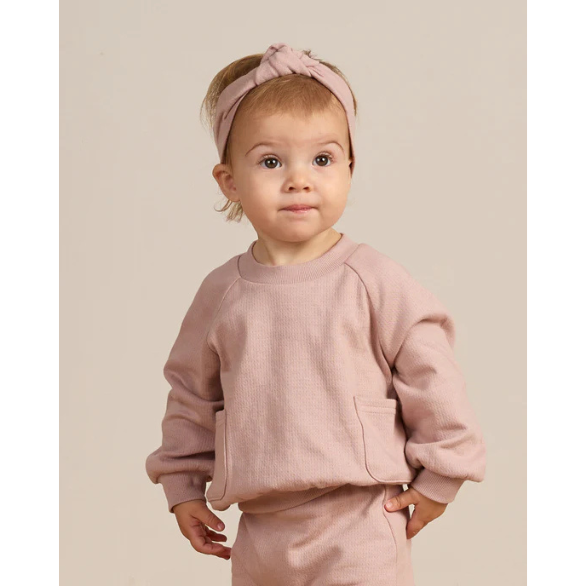 QUINCY MAE Pocket Sweatshirt - Mauve