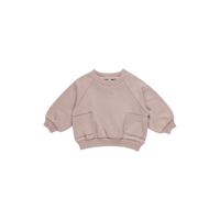 Thumbnail for QUINCY MAE Pocket Sweatshirt - Mauve