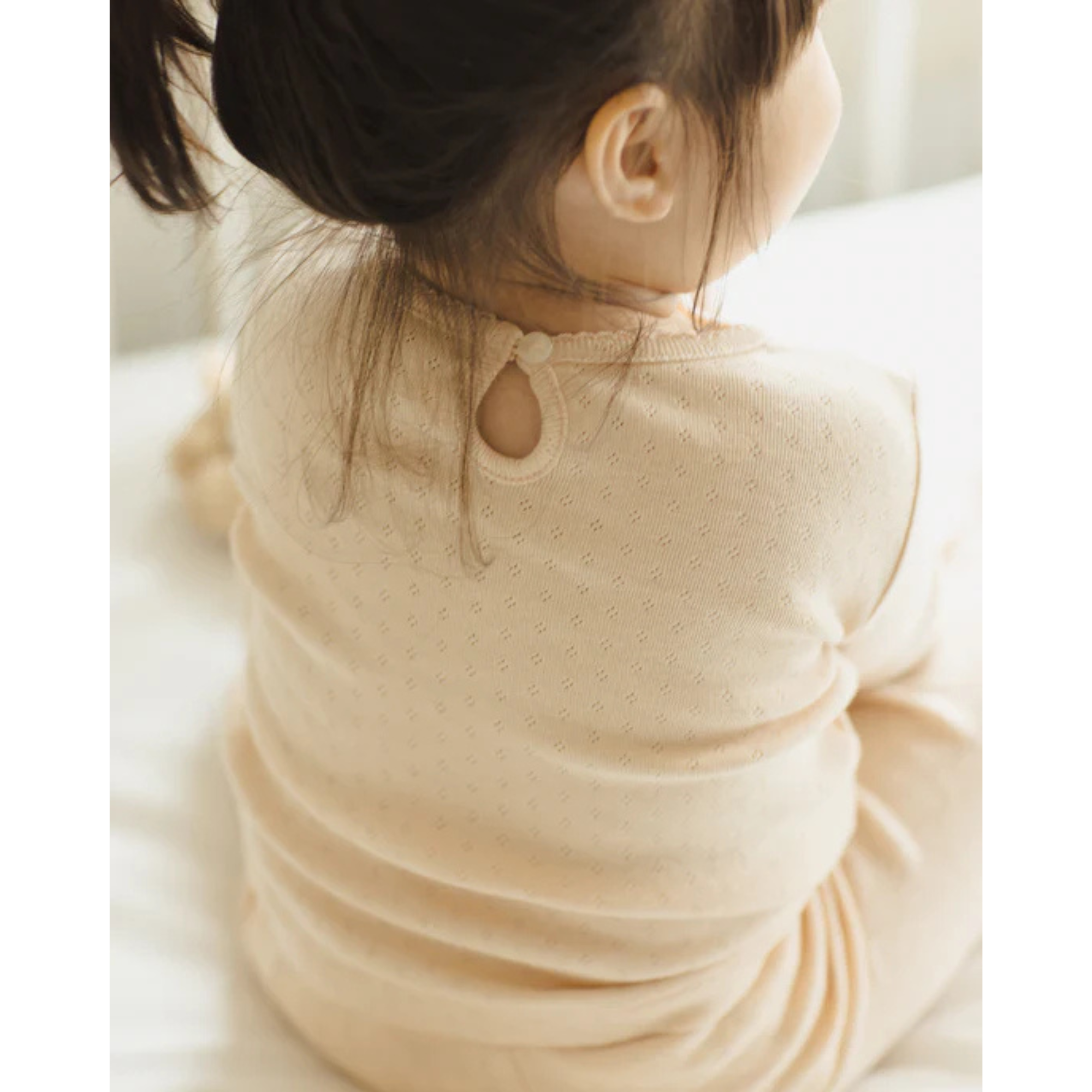 QUINCY MAE Pointelle Long Sleeve Tee + Legging - Shell