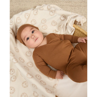 Thumbnail for QUINCY MAE Pointelle Wrap Footie - Cinnamon