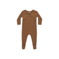 QUINCY MAE Pointelle Wrap Footie - Cinnamon