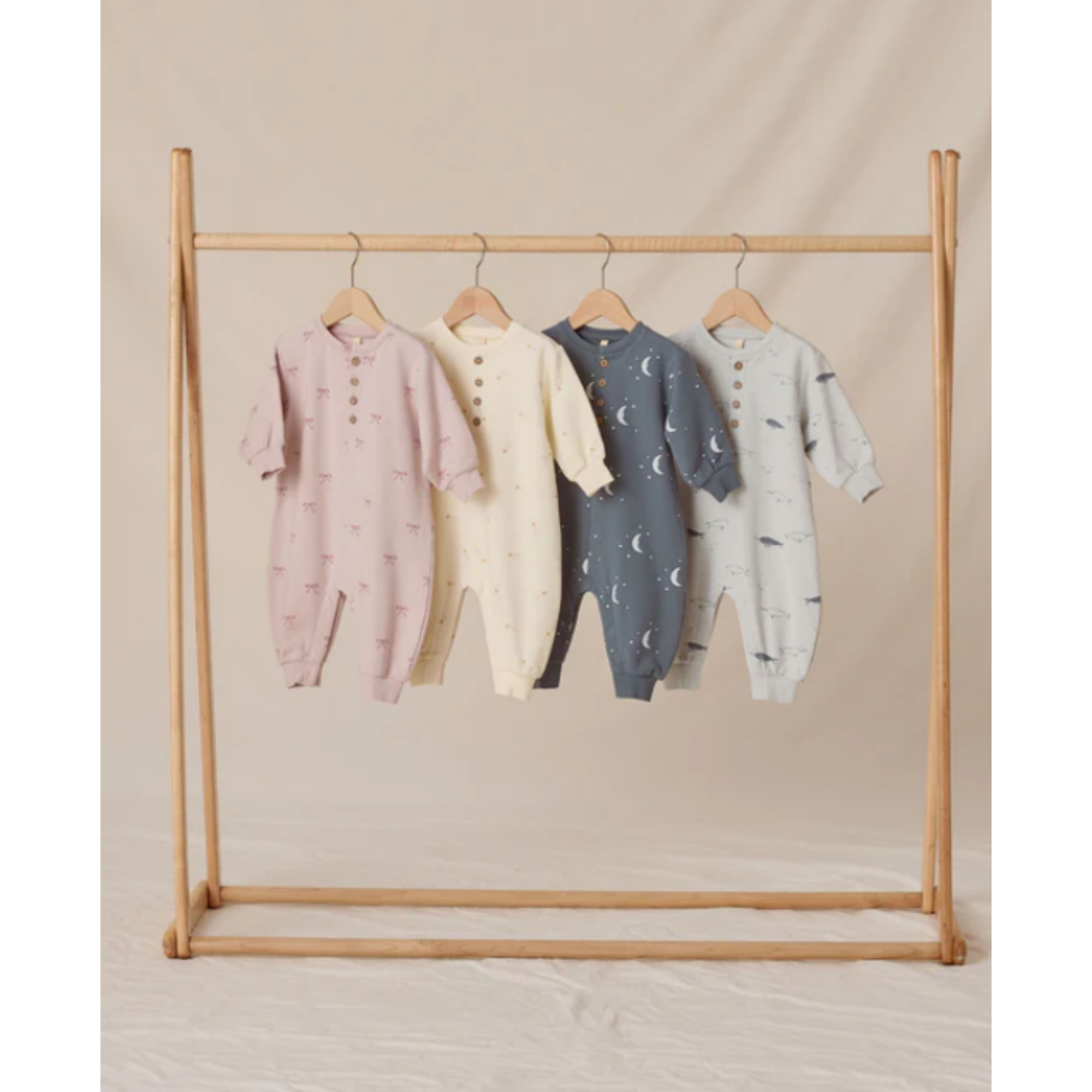 QUINCY MAE Relaxed Fleece Jumpsuit - Bows