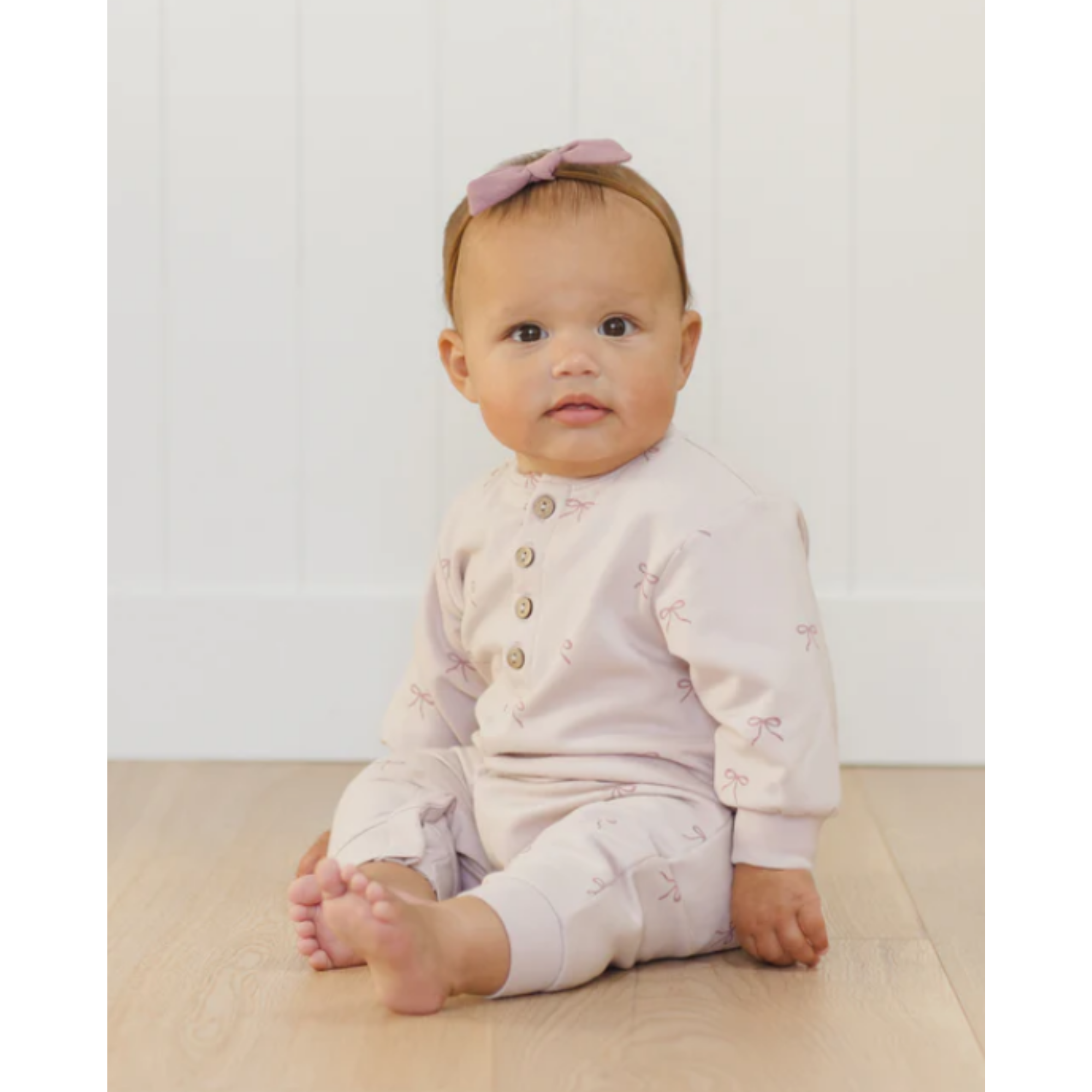 QUINCY MAE Relaxed Fleece Jumpsuit - Bows