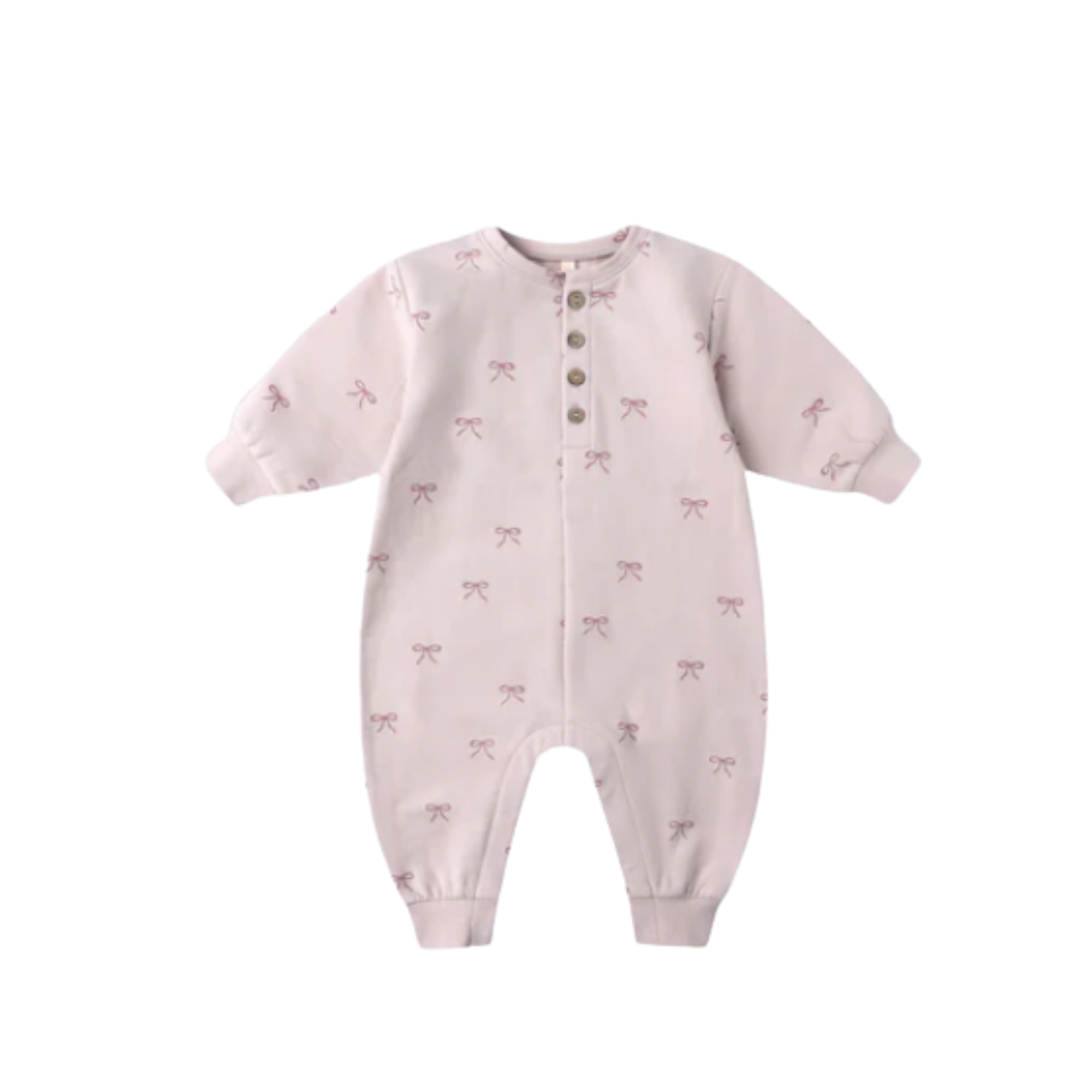 QUINCY MAE Relaxed Fleece Jumpsuit - Bows